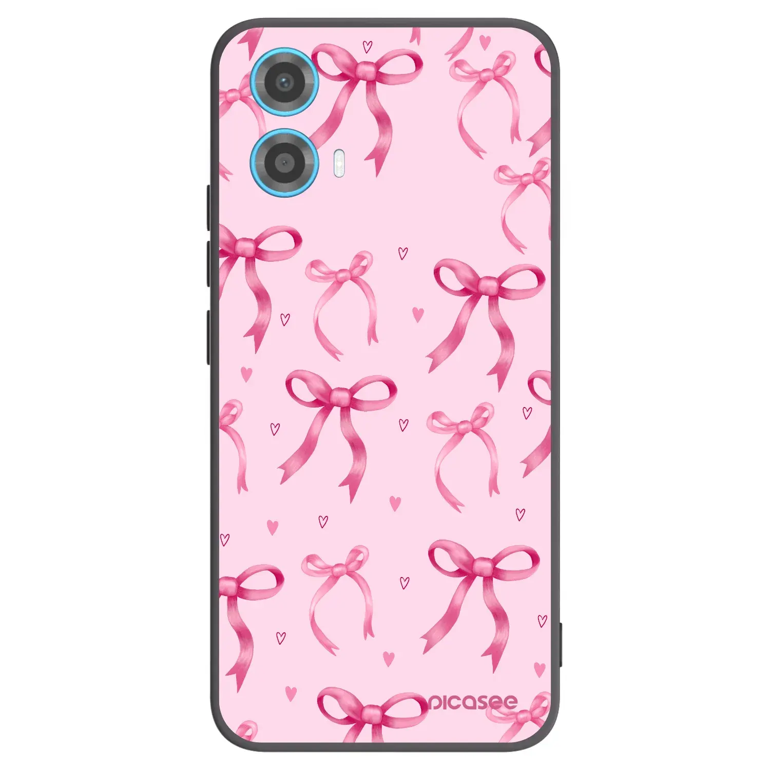 Silikonový černý obal pro Motorola Moto G34 5G - Bow Aesthetic