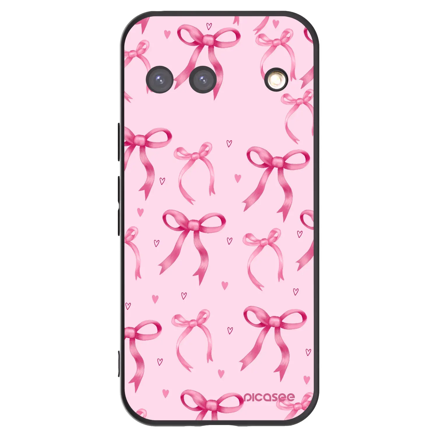 Silikonový černý obal pro Google Pixel 9 - Bow Aesthetic