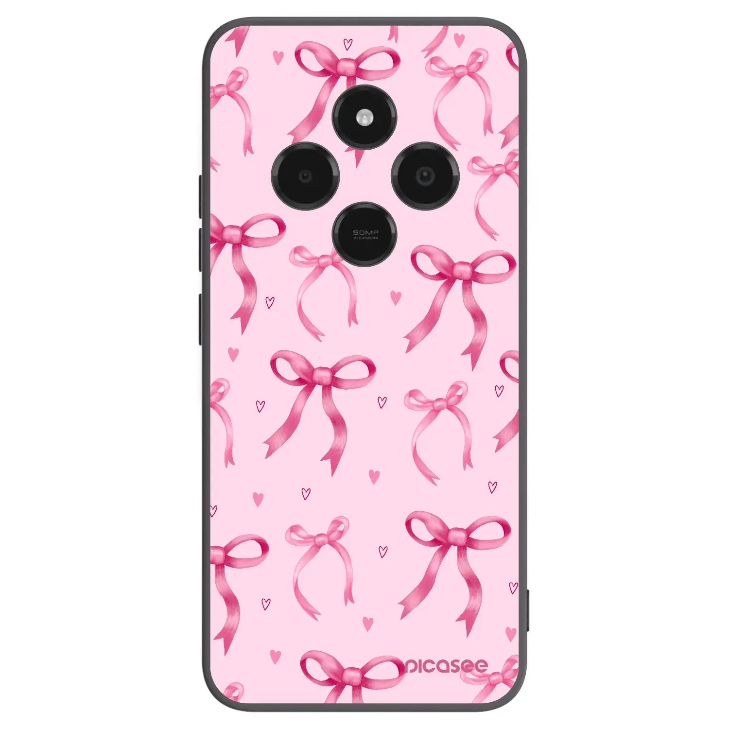 Silikonový černý obal pro Xiaomi Poco C75 - Bow Aesthetic