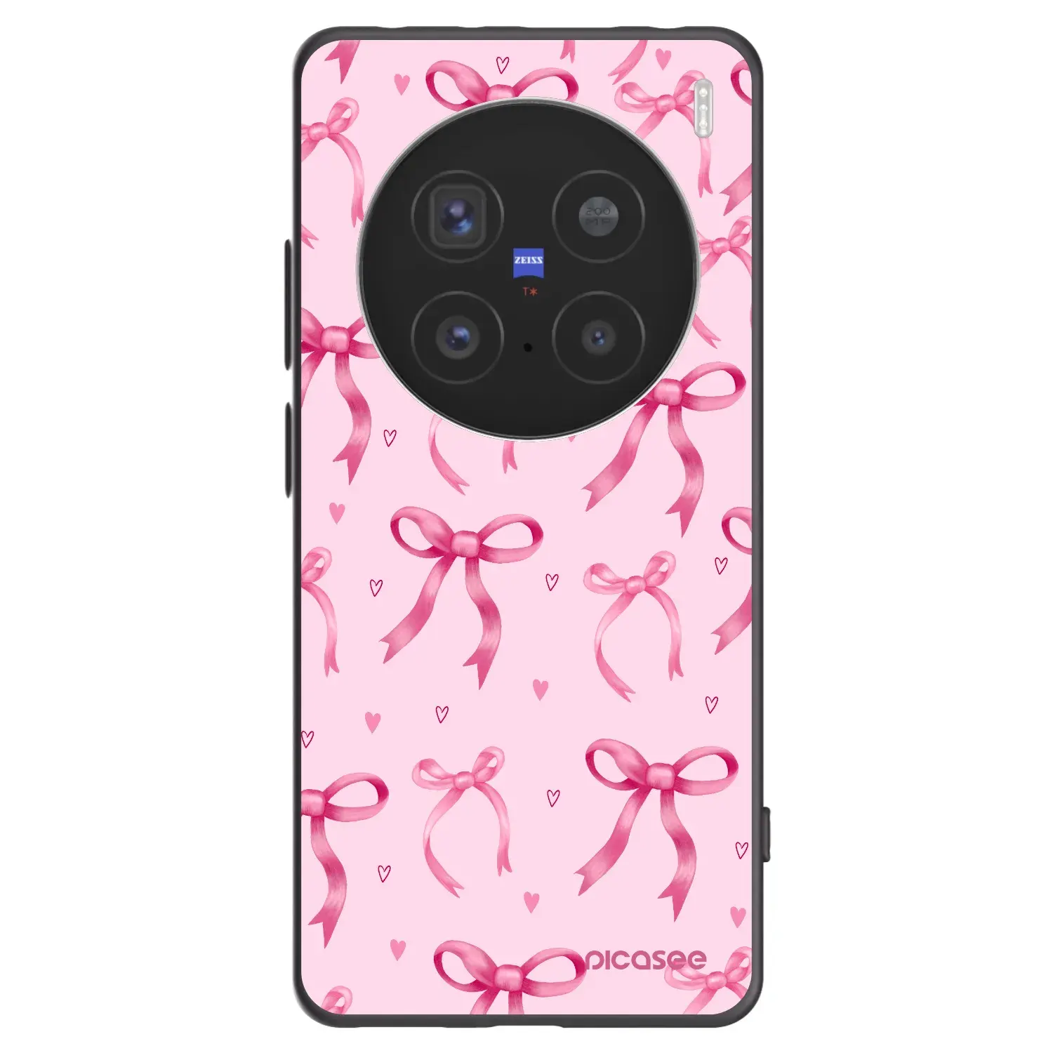 Silikonový černý obal pro Vivo X200 Pro - Bow Aesthetic