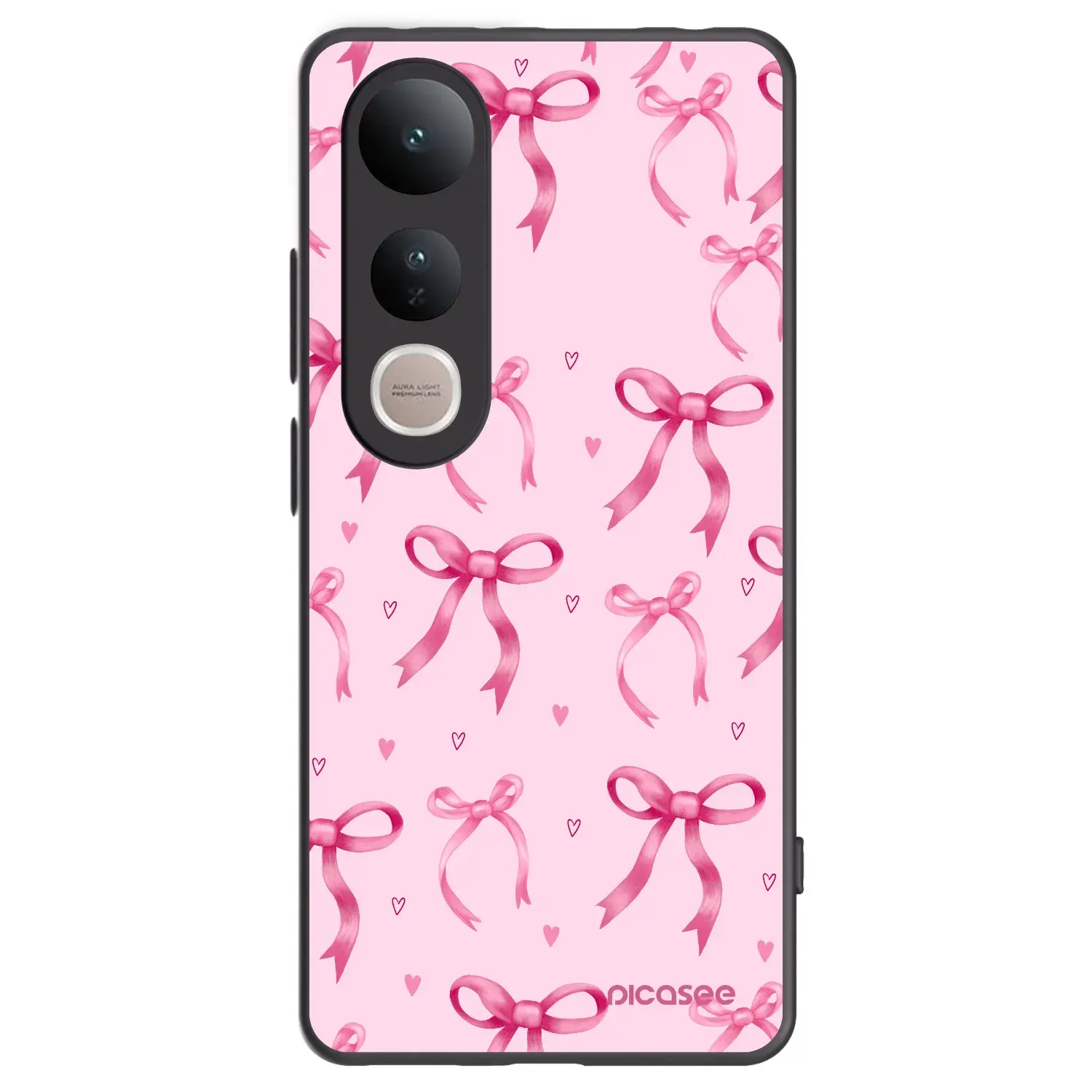Silikonový černý obal pro Vivo V50 Lite 5G - Bow Aesthetic