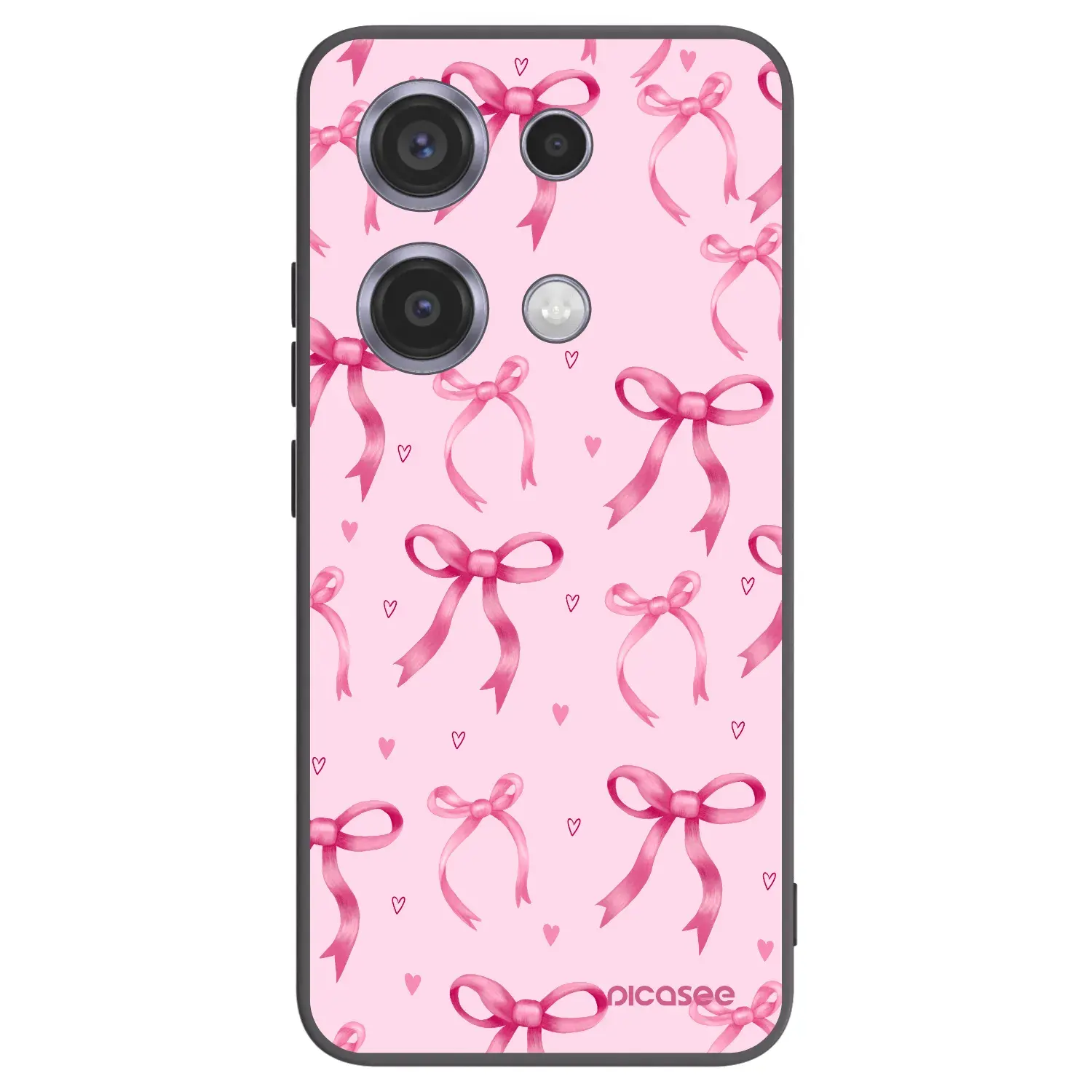 Silikonový černý obal pro Xiaomi Redmi Note 14S - Bow Aesthetic