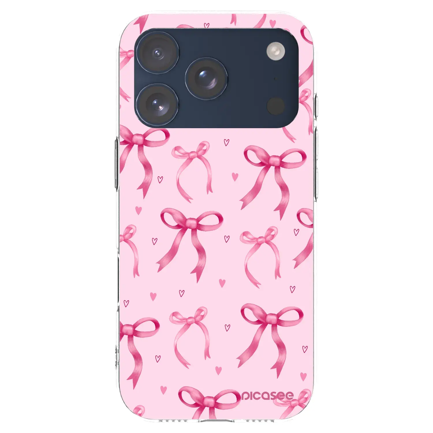 Silikonový průhledný obal pro Apple iPhone 17 Pro - Bow Aesthetic