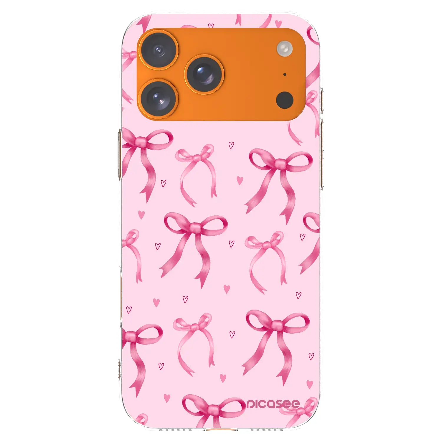Silikonový průhledný obal pro Apple iPhone 17 Pro Max - Bow Aesthetic