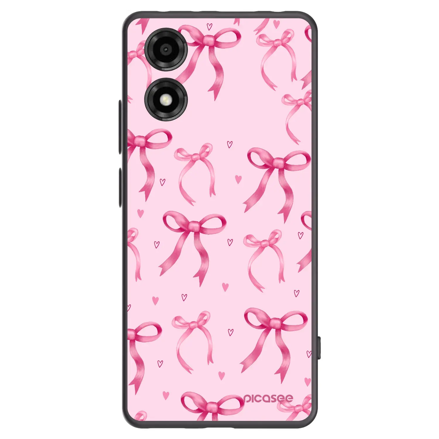 Silikonový černý obal pro Motorola Moto E14 - Bow Aesthetic
