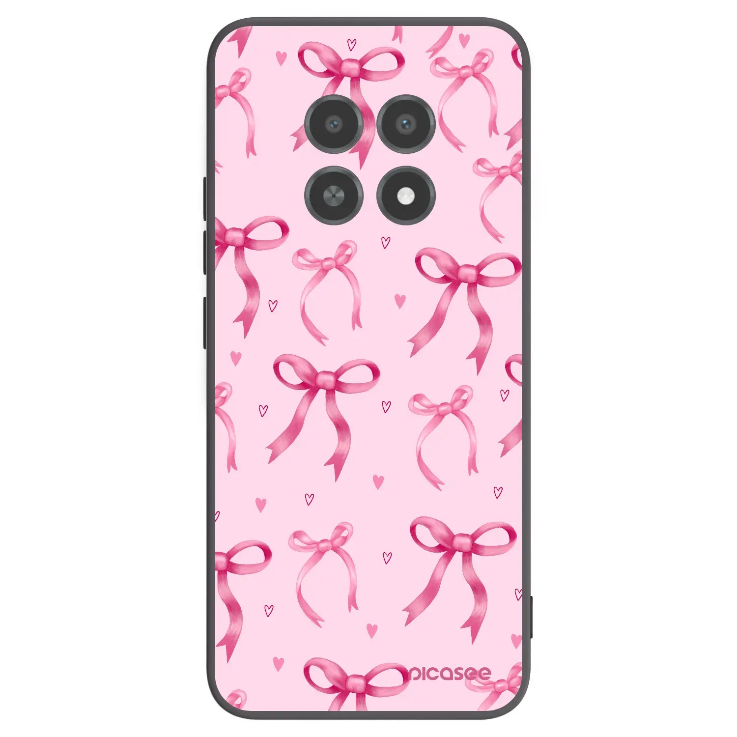 Silikonový černý obal pro Realme 12X - Bow Aesthetic