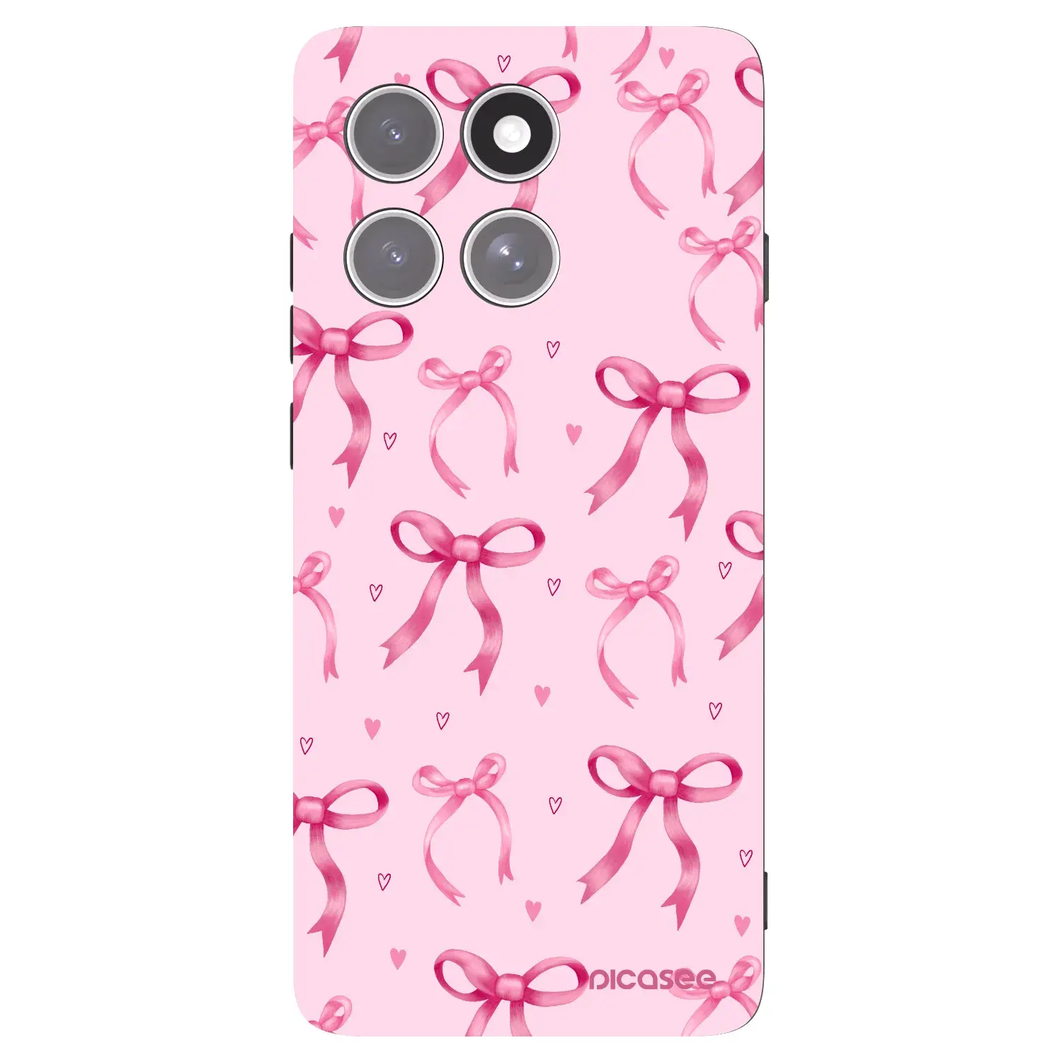 Silikonový černý obal pro Motorola Edge 60 Pro - Bow Aesthetic
