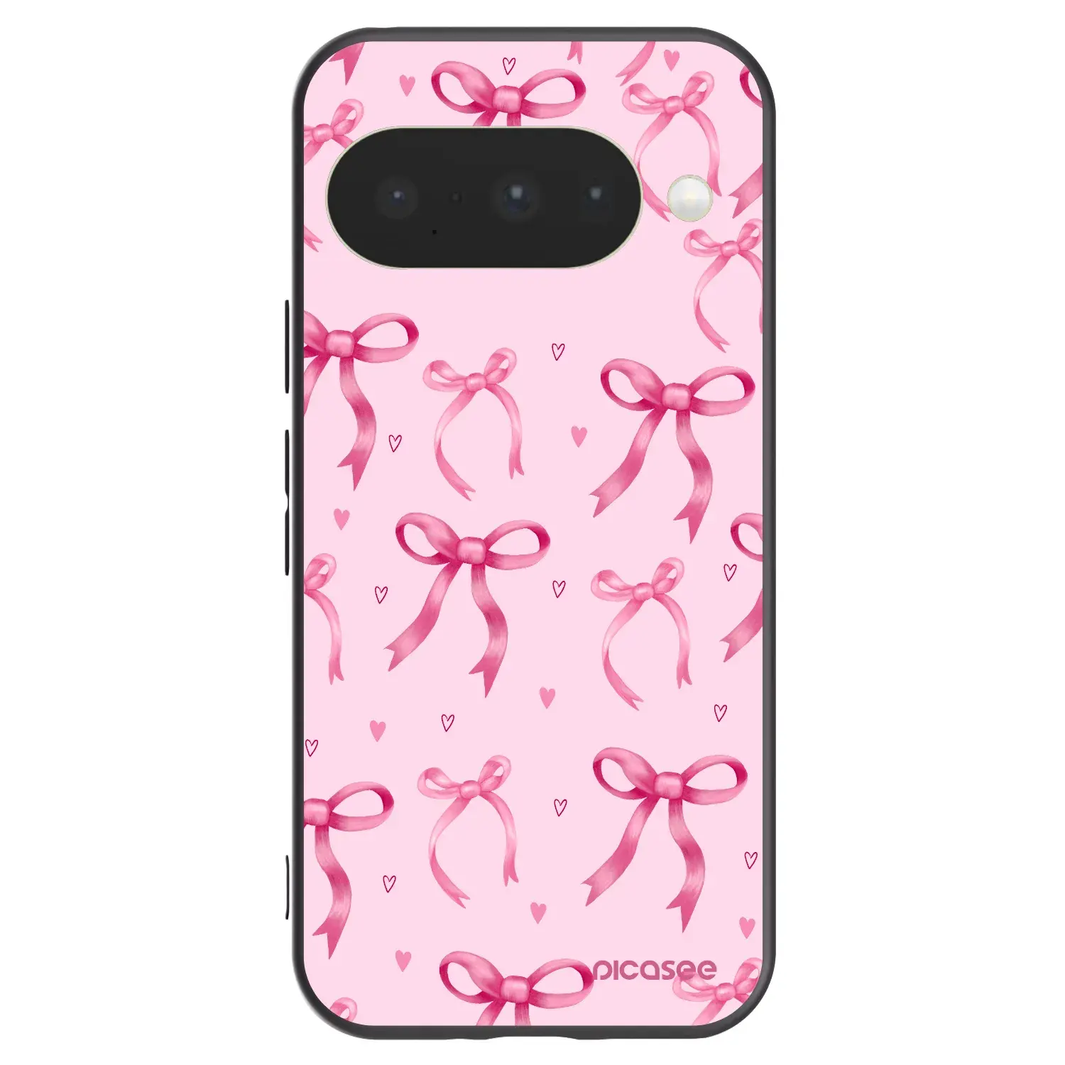 Silikonový černý obal pro Google Pixel 10 - Bow Aesthetic