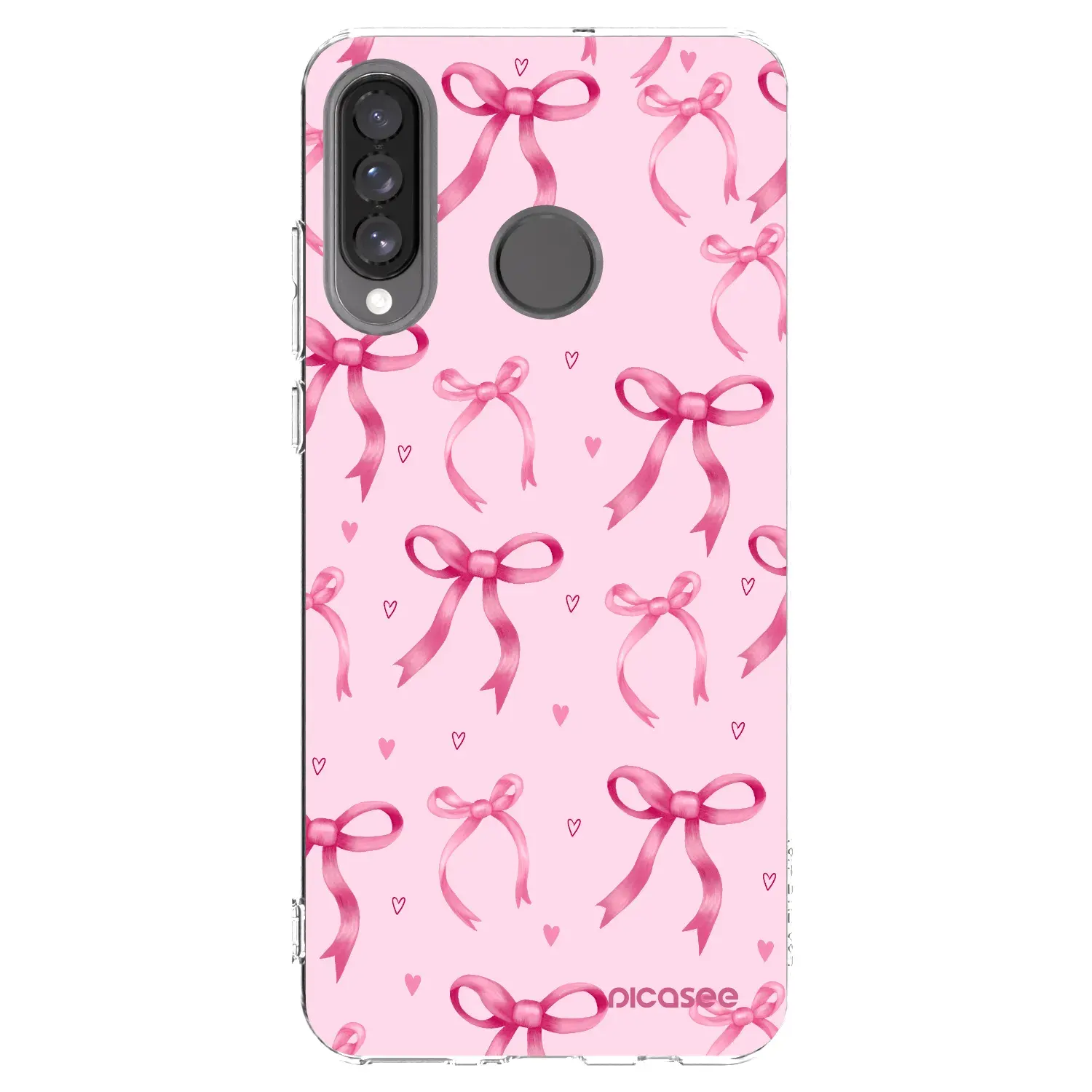 Silikonový průhledný obal pro Huawei P30 Lite - Bow Aesthetic