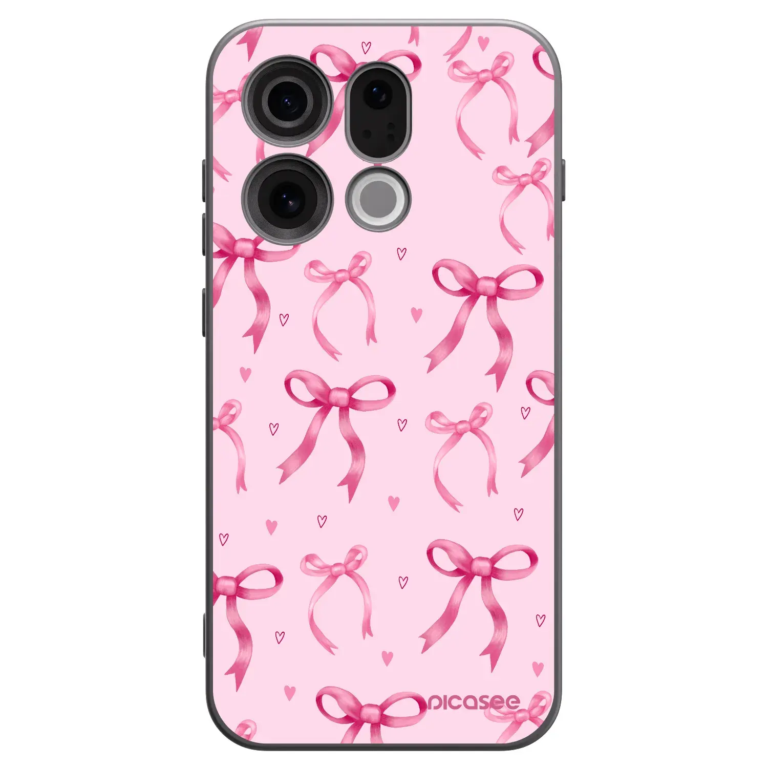 Silikonový černý obal pro OPPO Find X9 - Bow Aesthetic