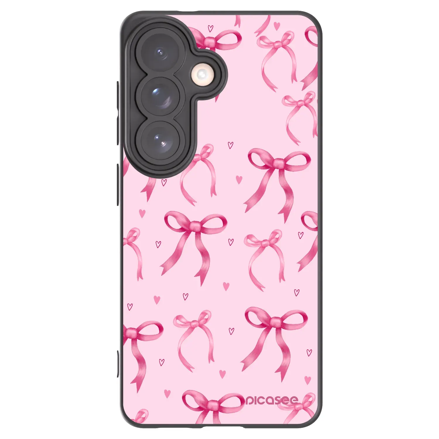 Silikonový černý obal pro Samsung Galaxy S26 - Bow Aesthetic
