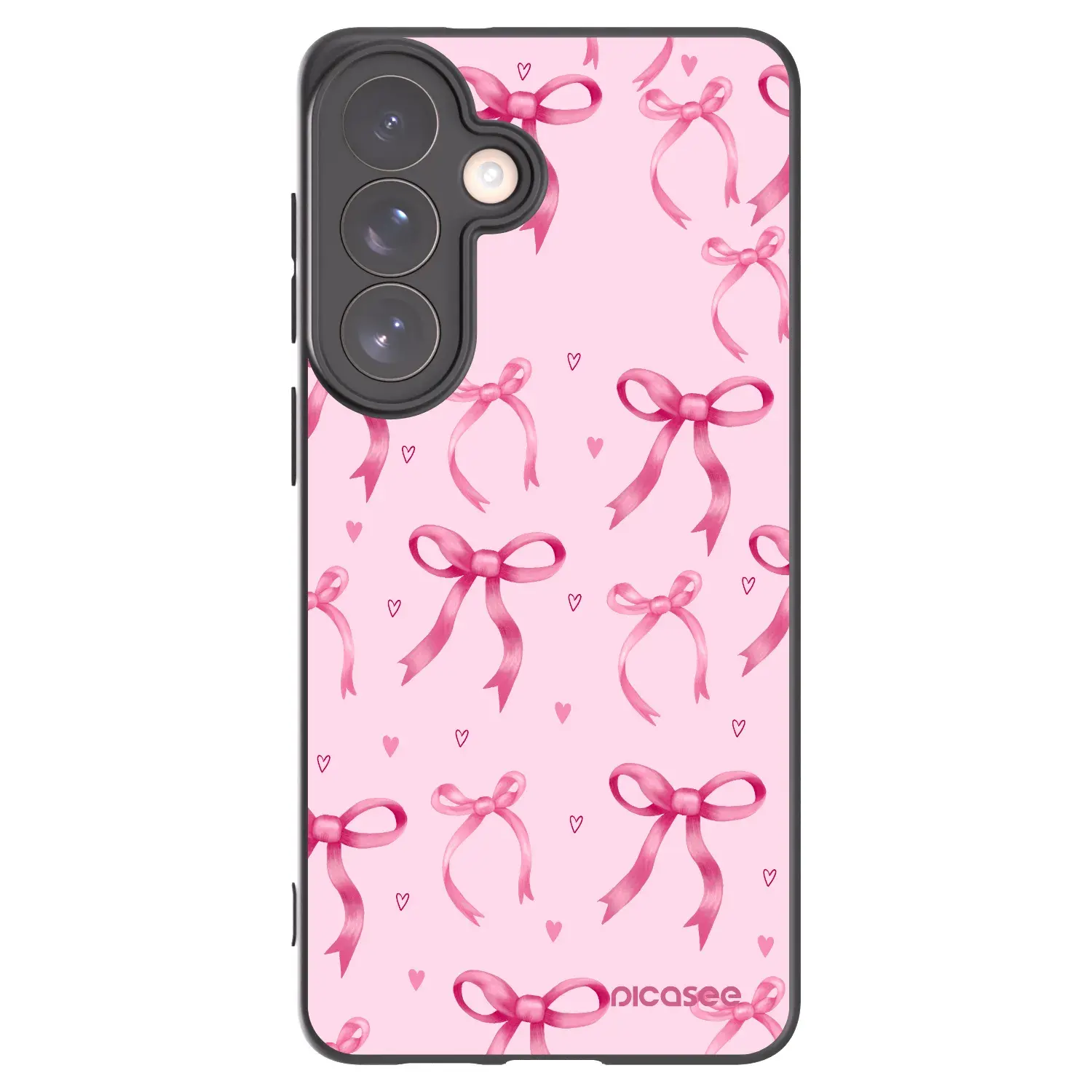 Silikonový černý obal pro Samsung Galaxy S26+ - Bow Aesthetic