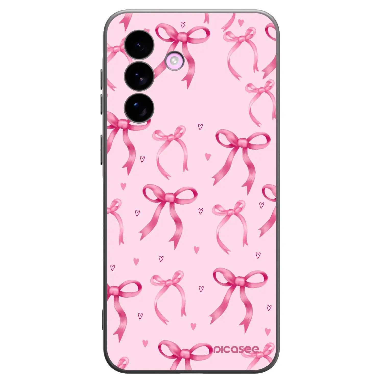 Silikonový černý obal pro Samsung Galaxy A57 5G - Bow Aesthetic