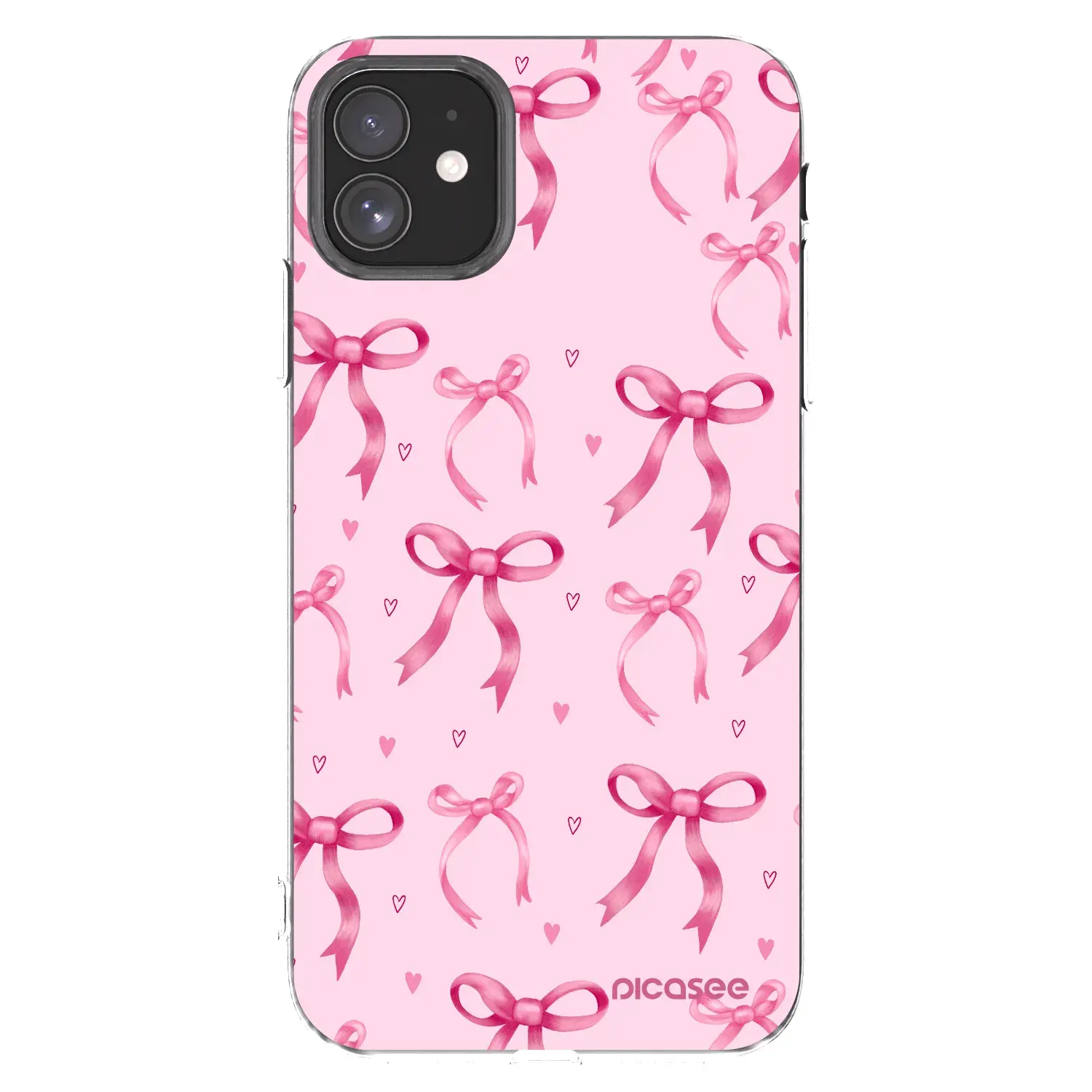 Silikonový průhledný obal pro Apple iPhone 11 - Bow Aesthetic