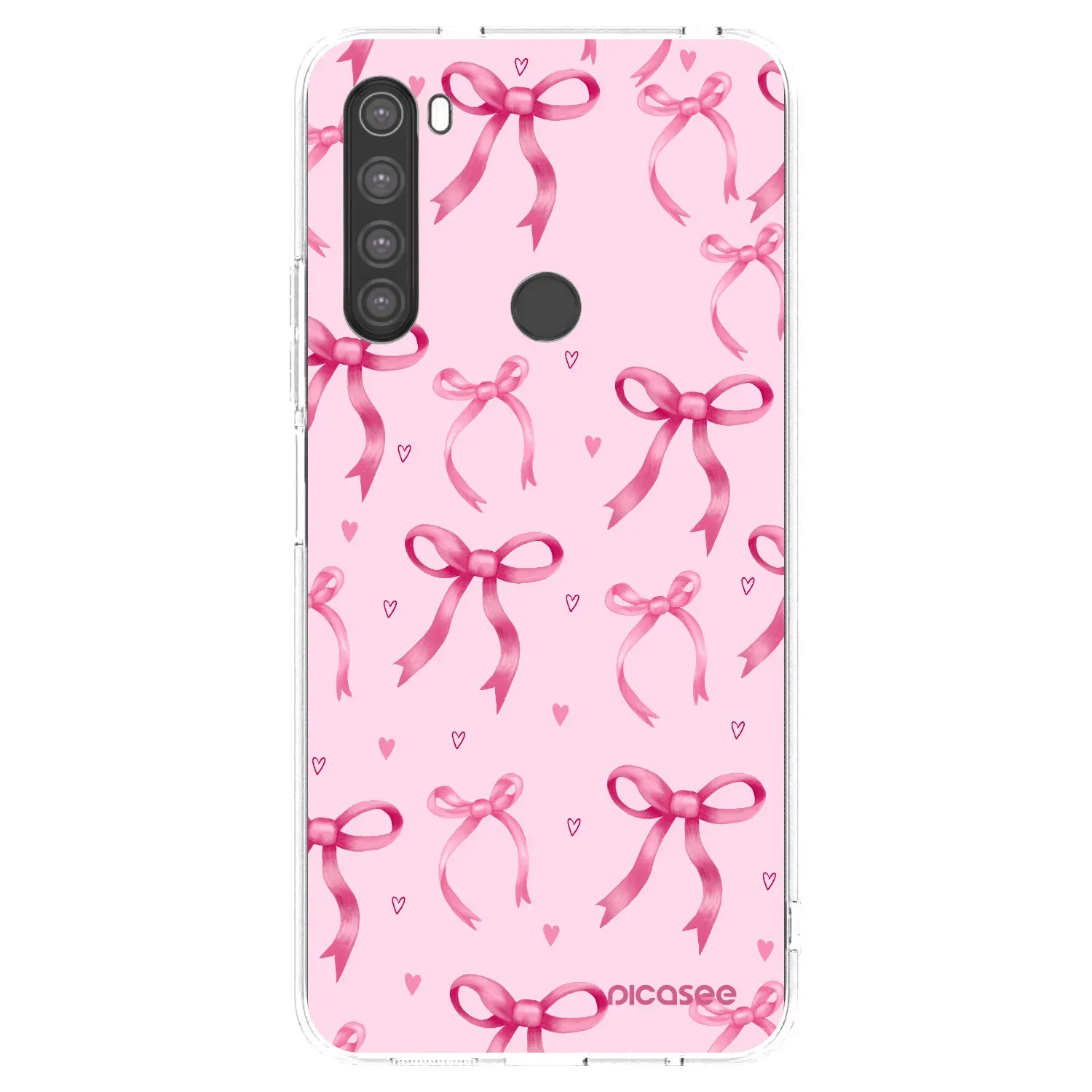 Silikonový průhledný obal pro Xiaomi Redmi Note 8 - Bow Aesthetic