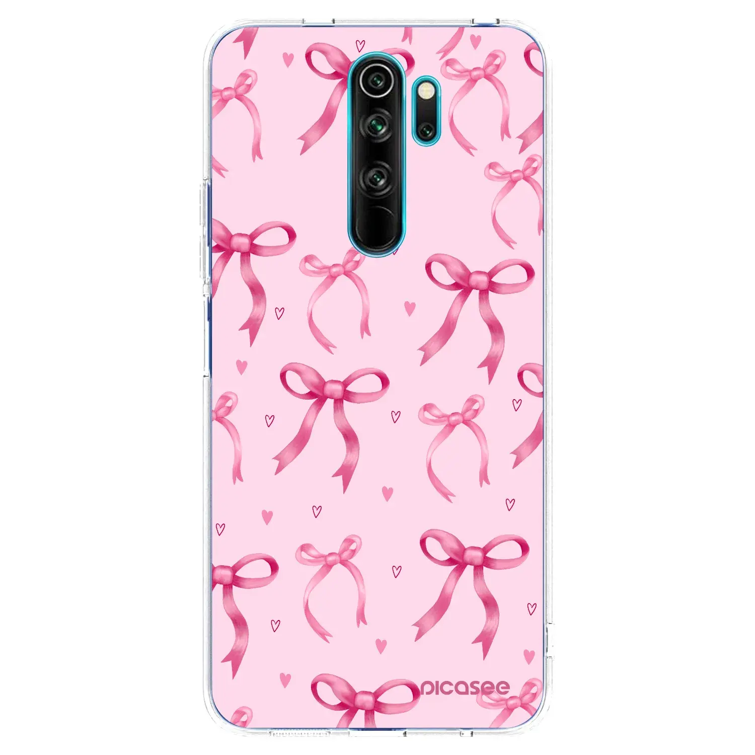 Silikonový průhledný obal pro Xiaomi Redmi Note 8 Pro - Bow Aesthetic