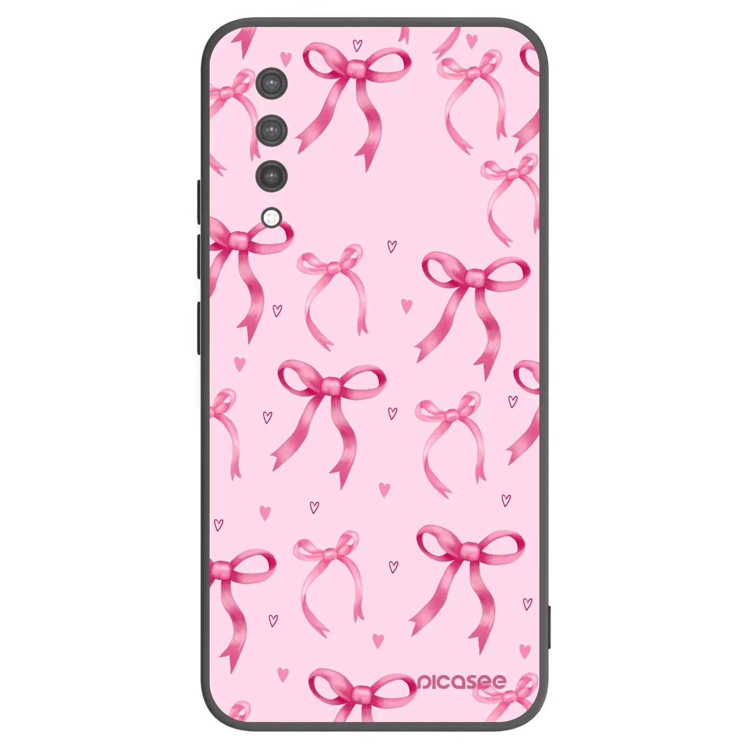 Silikonový černý obal pro Xiaomi Mi 9 Lite - Bow Aesthetic