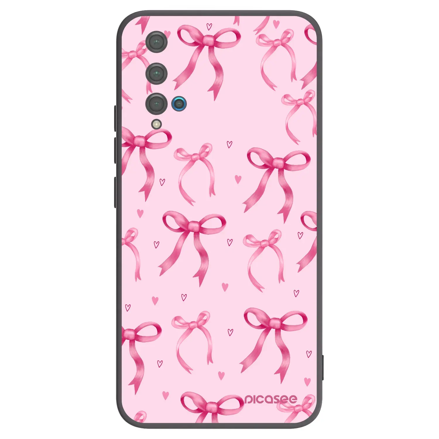 Silikonový černý obal pro Huawei Nova 5T - Bow Aesthetic