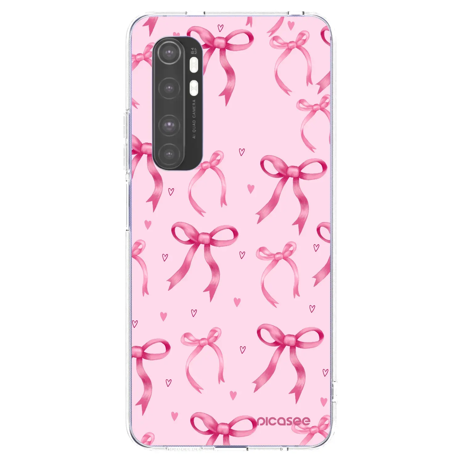 Silikonový průhledný obal pro Xiaomi Mi Note 10 Lite - Bow Aesthetic