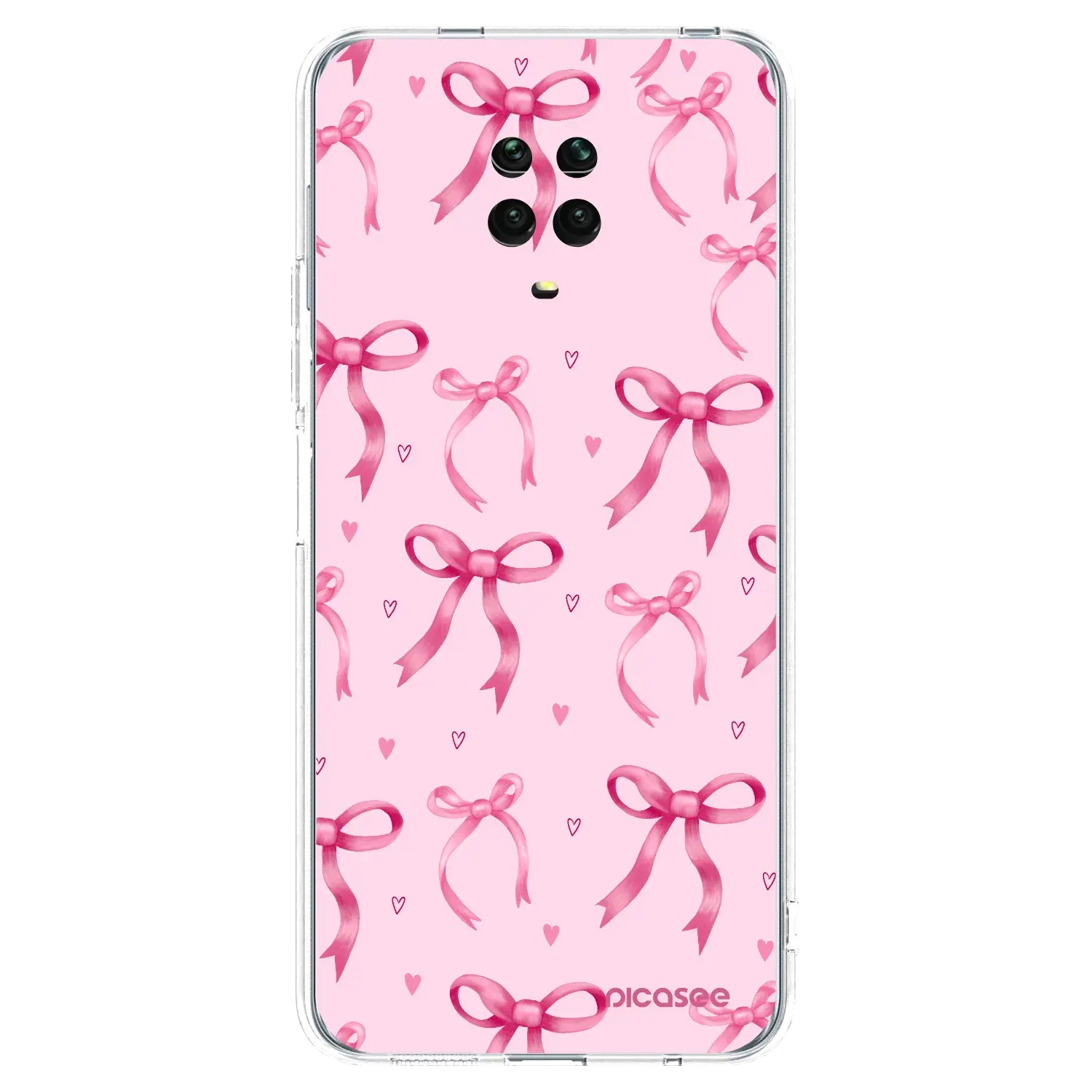 Silikonový průhledný obal pro Xiaomi Redmi Note 9S - Bow Aesthetic