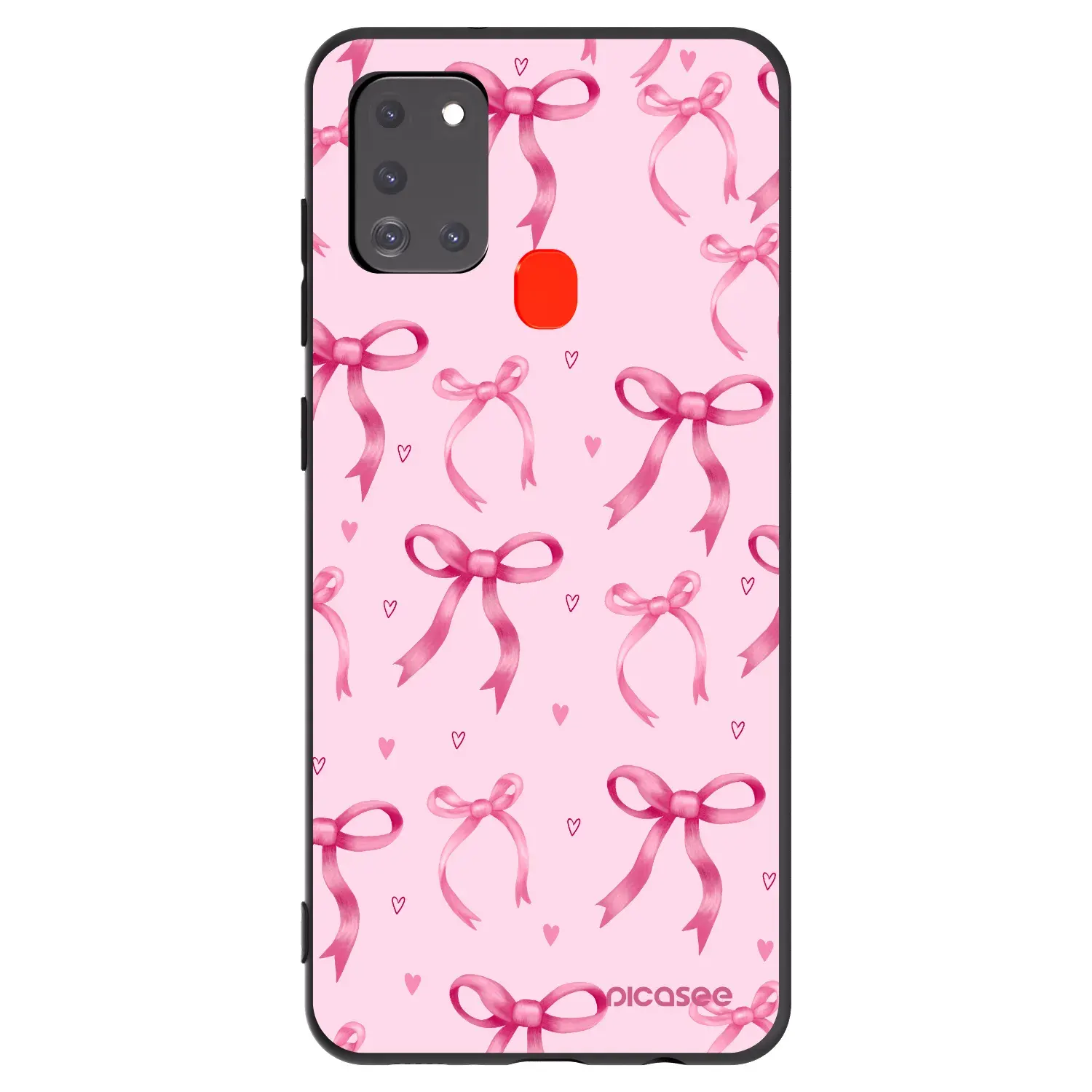 Silikonový černý obal pro Samsung Galaxy A21s - Bow Aesthetic