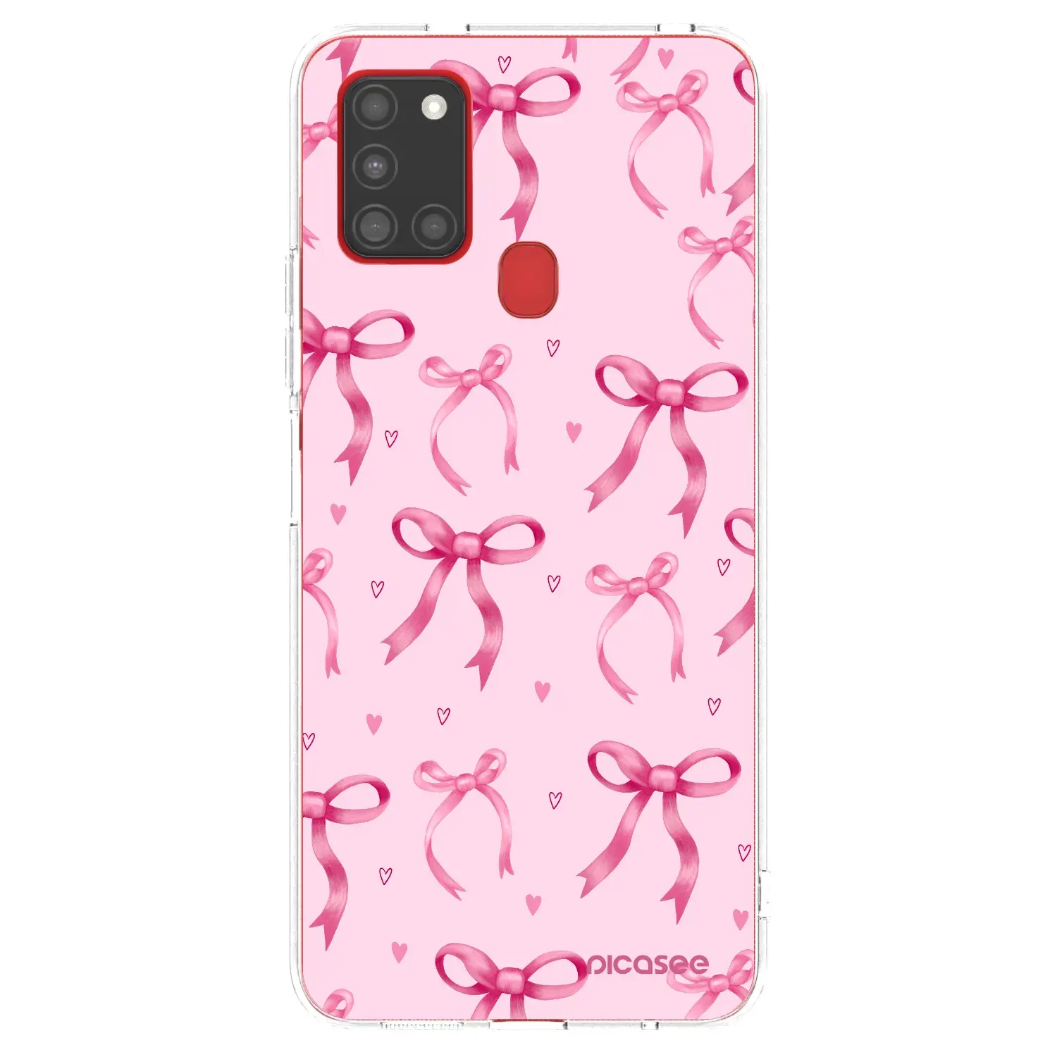Silikonový průhledný obal pro Samsung Galaxy A21s - Bow Aesthetic