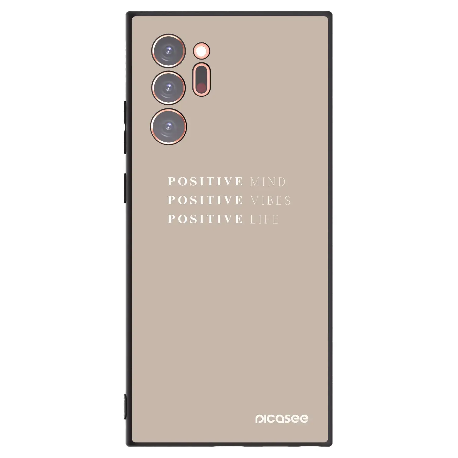 Silikonový černý obal pro Samsung Galaxy Note 20 Ultra - Positive Vibes