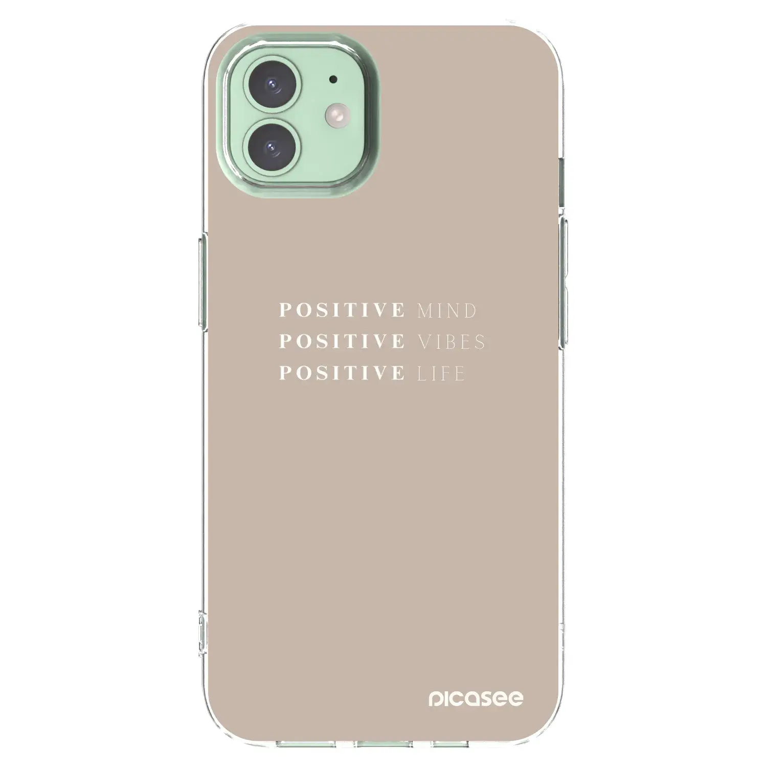 Silikonový průhledný obal pro Apple iPhone 12 - Positive Vibes