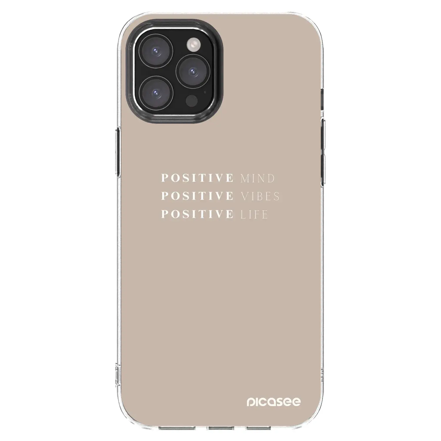 Silikonový průhledný obal pro Apple iPhone 12 Pro Max - Positive Vibes