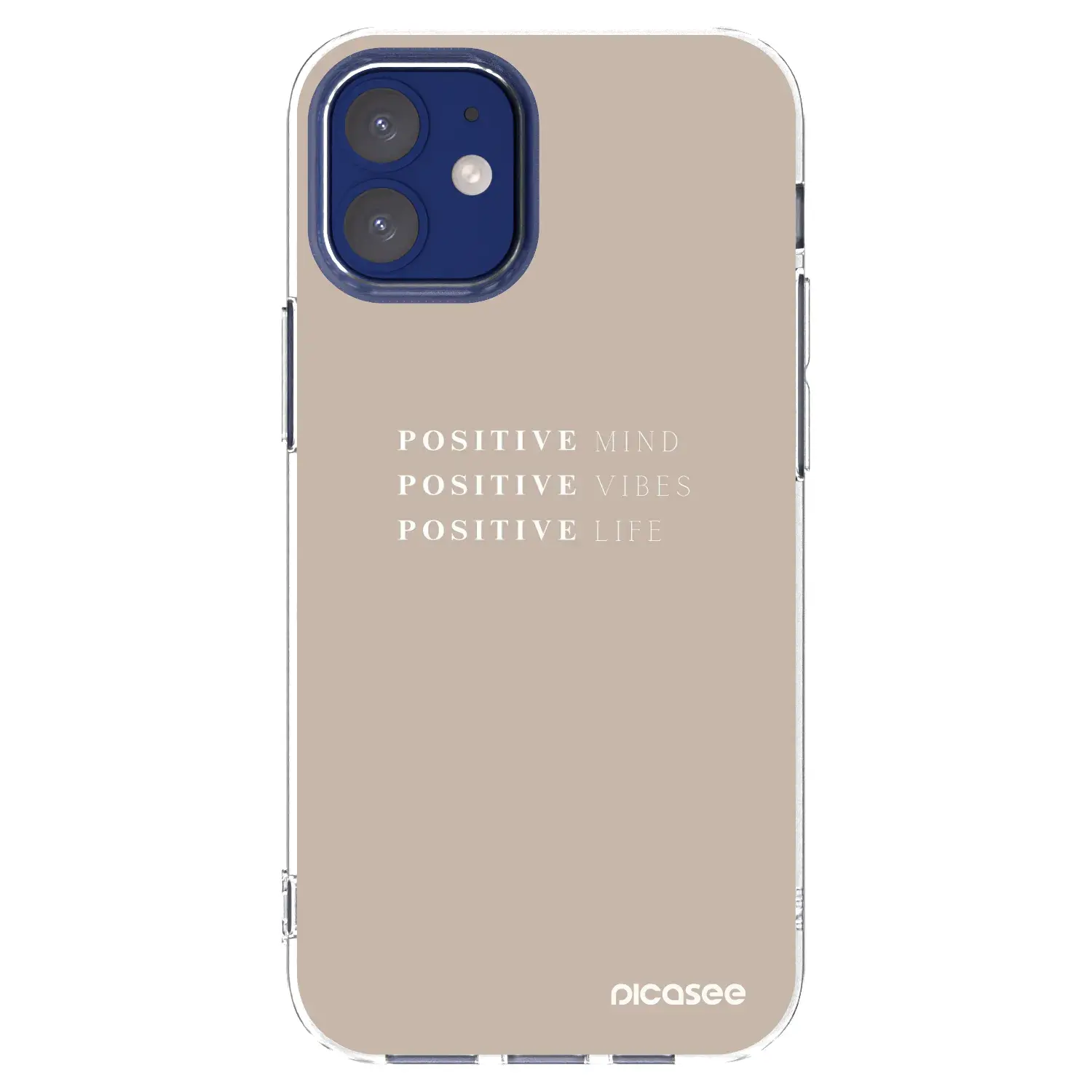 Silikonový průhledný obal pro Apple iPhone 12 mini - Positive Vibes