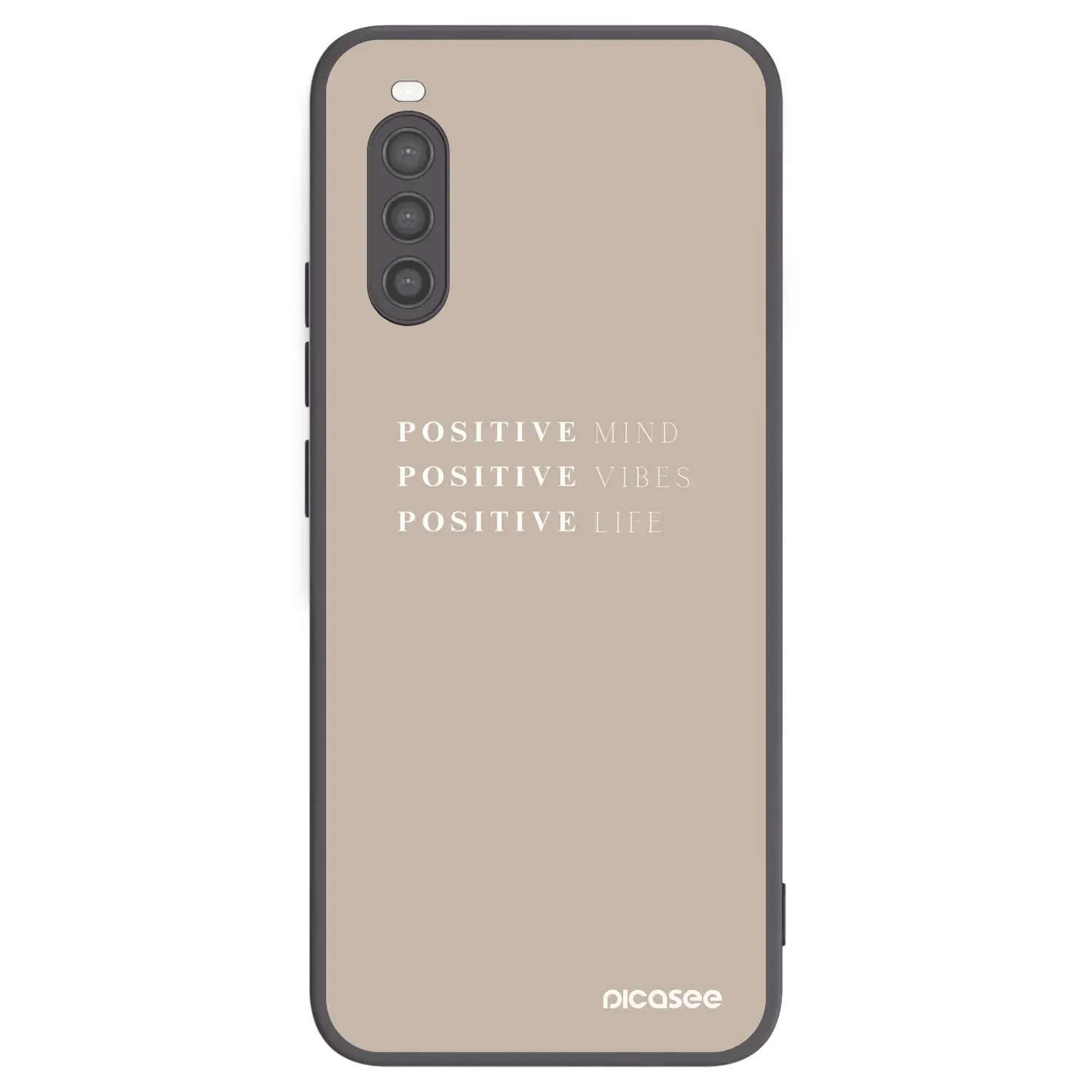 Silikonový černý obal pro Sony Xperia 10 II - Positive Vibes