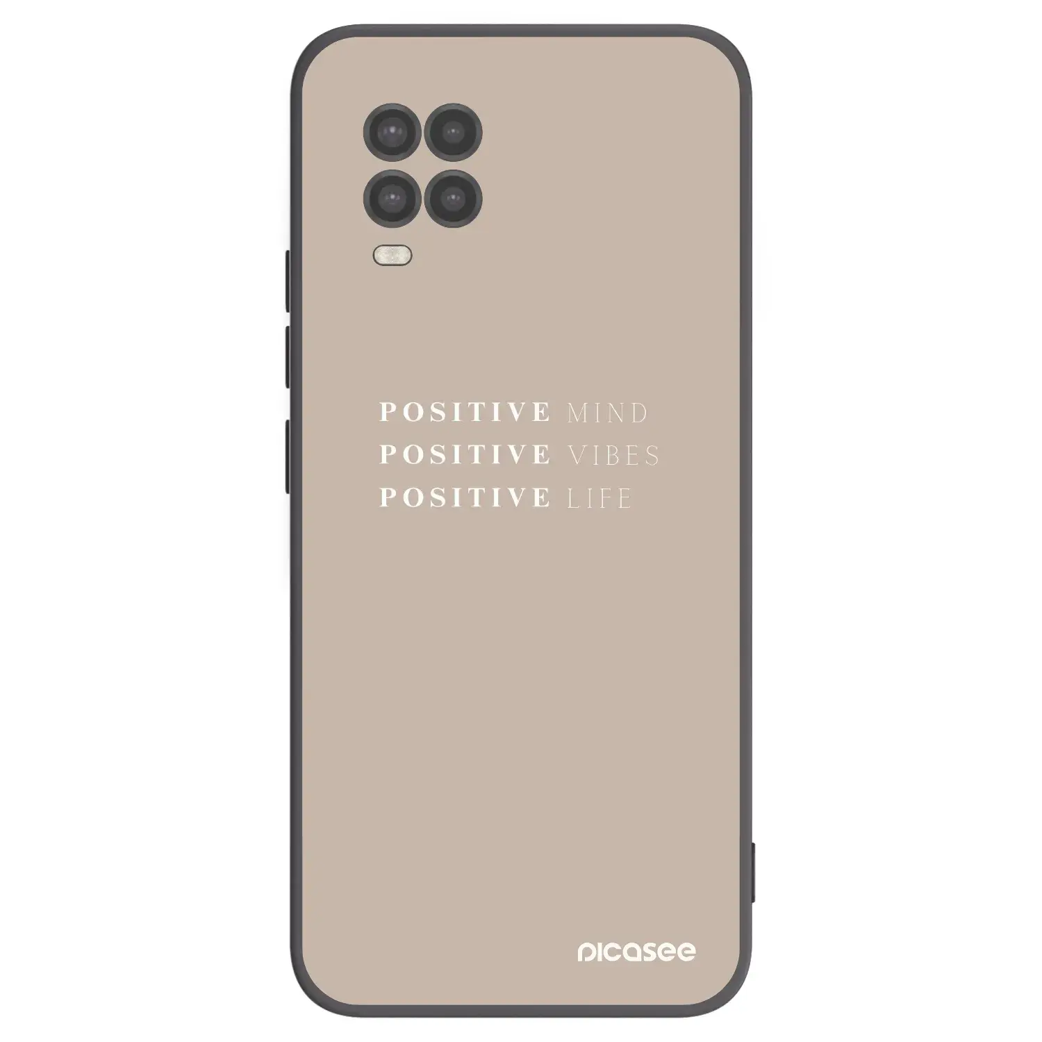 Silikonový černý obal pro Xiaomi Mi 10 Lite - Positive Vibes