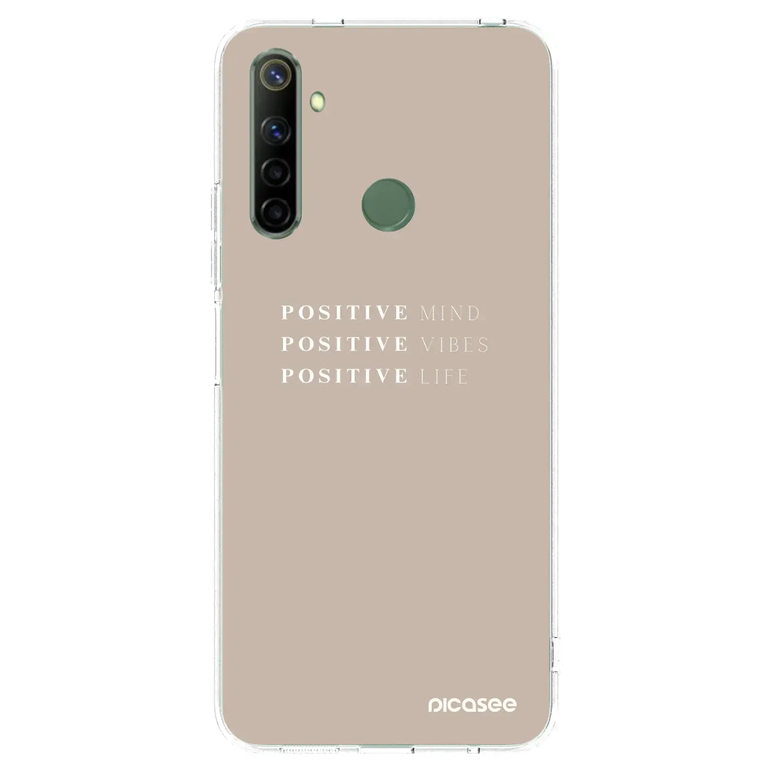 Silikonový průhledný obal pro Realme 6i - Positive Vibes