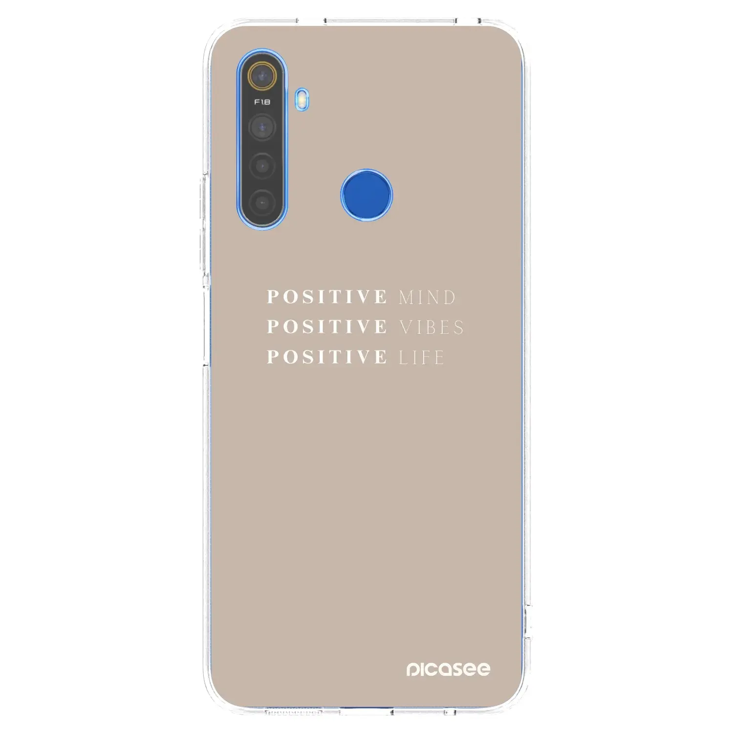 Silikonový průhledný obal pro Realme 5 - Positive Vibes