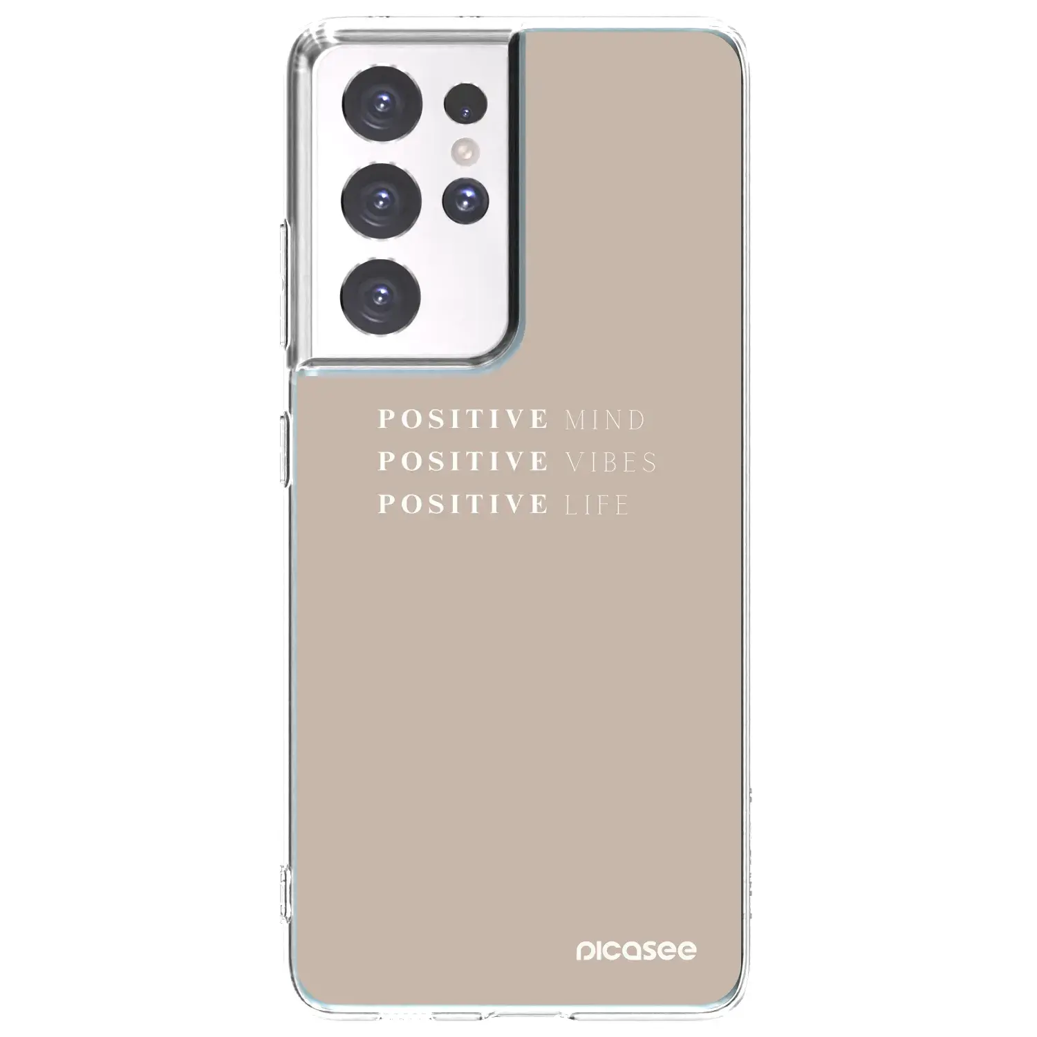 Silikonový průhledný obal pro Samsung Galaxy S21 Ultra 5G G998B - Positive Vibes
