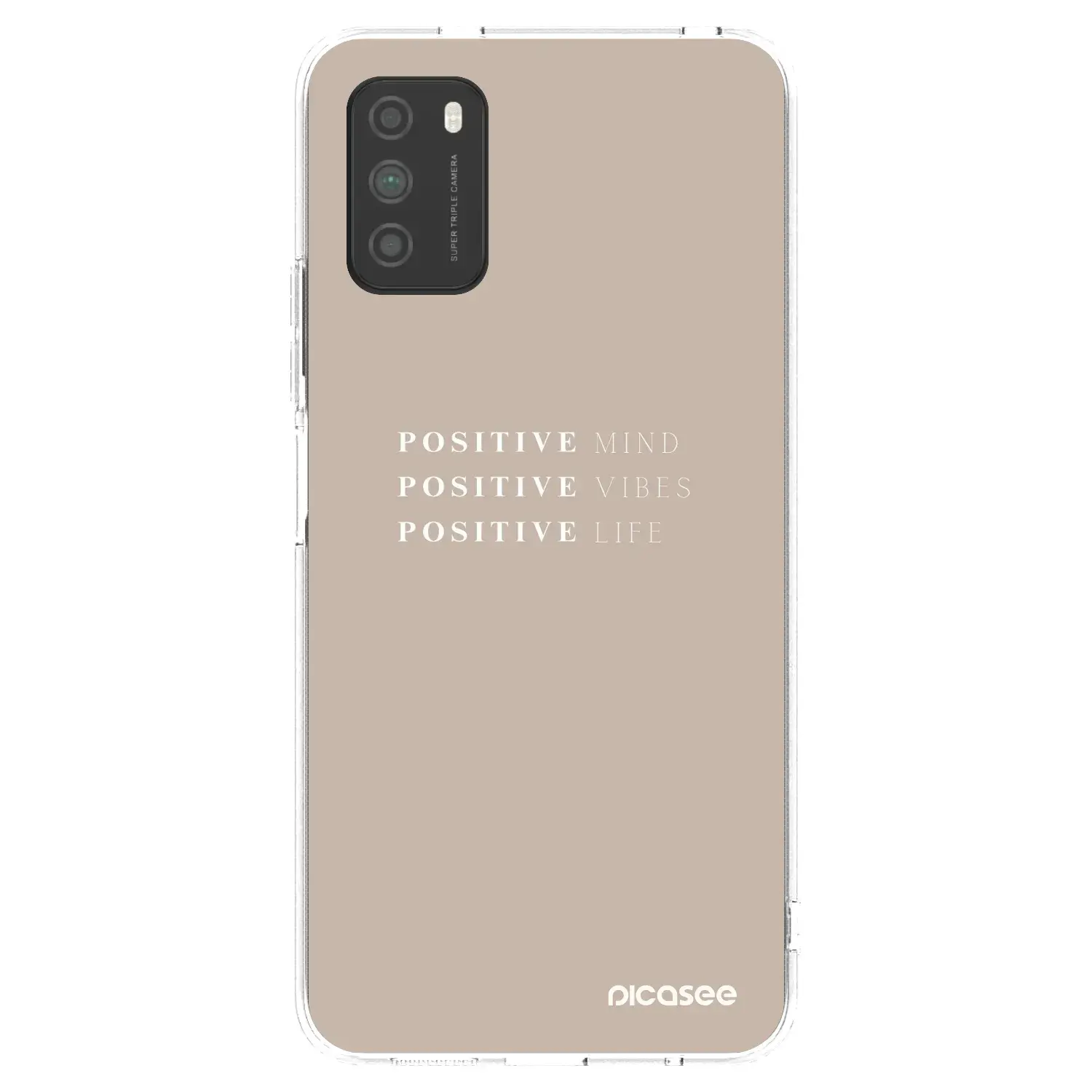 Silikonový průhledný obal pro Xiaomi Poco M3 - Positive Vibes