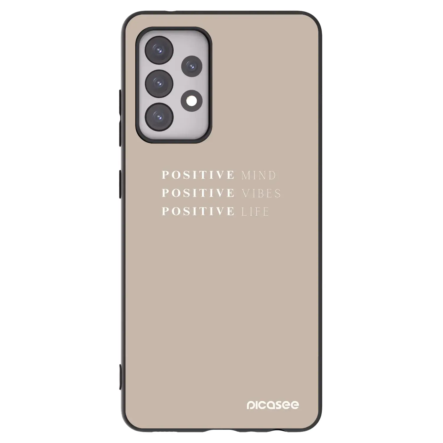 Silikonový černý obal pro Samsung Galaxy A52 5G A525F - Positive Vibes