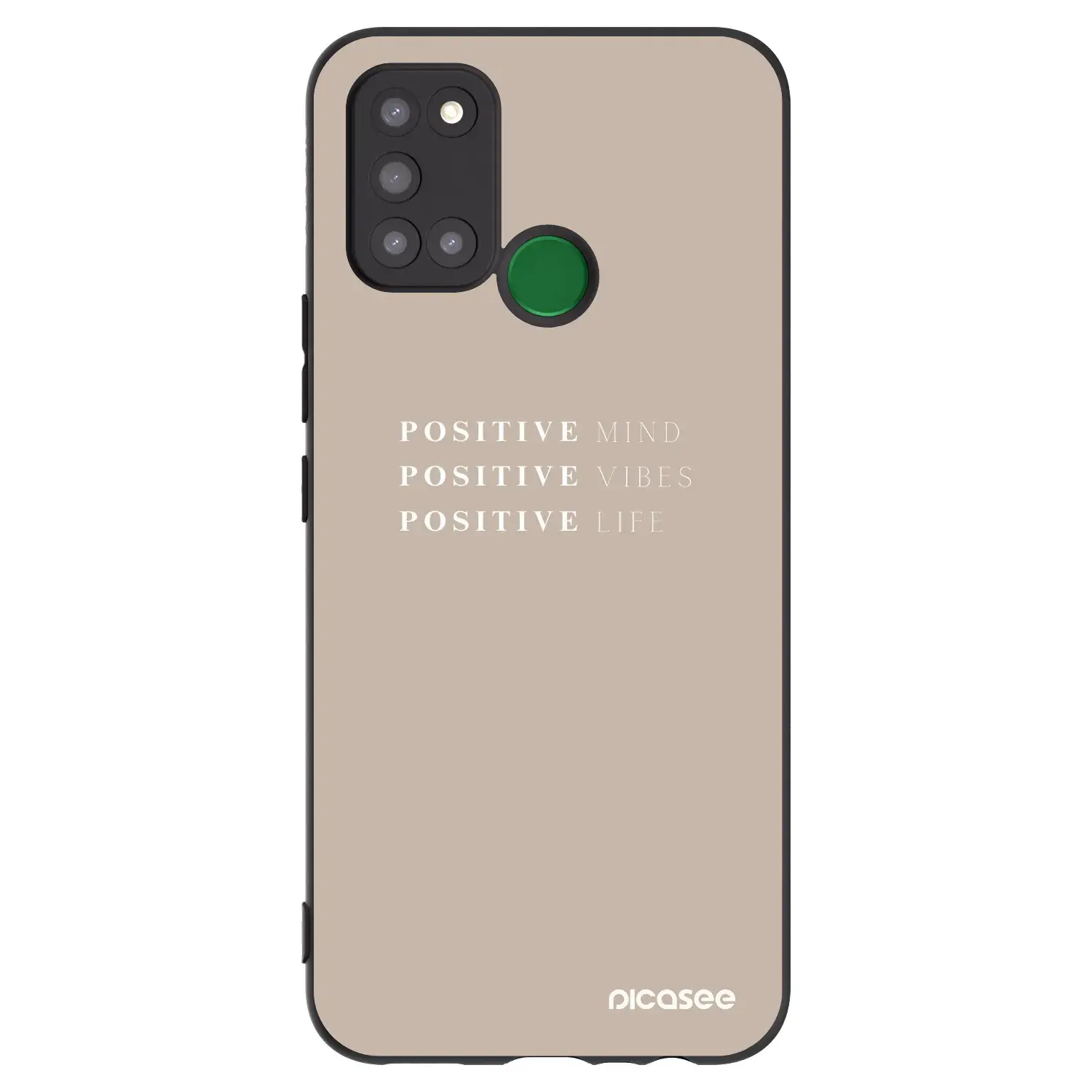 Silikonový černý obal pro Realme 7i - Positive Vibes