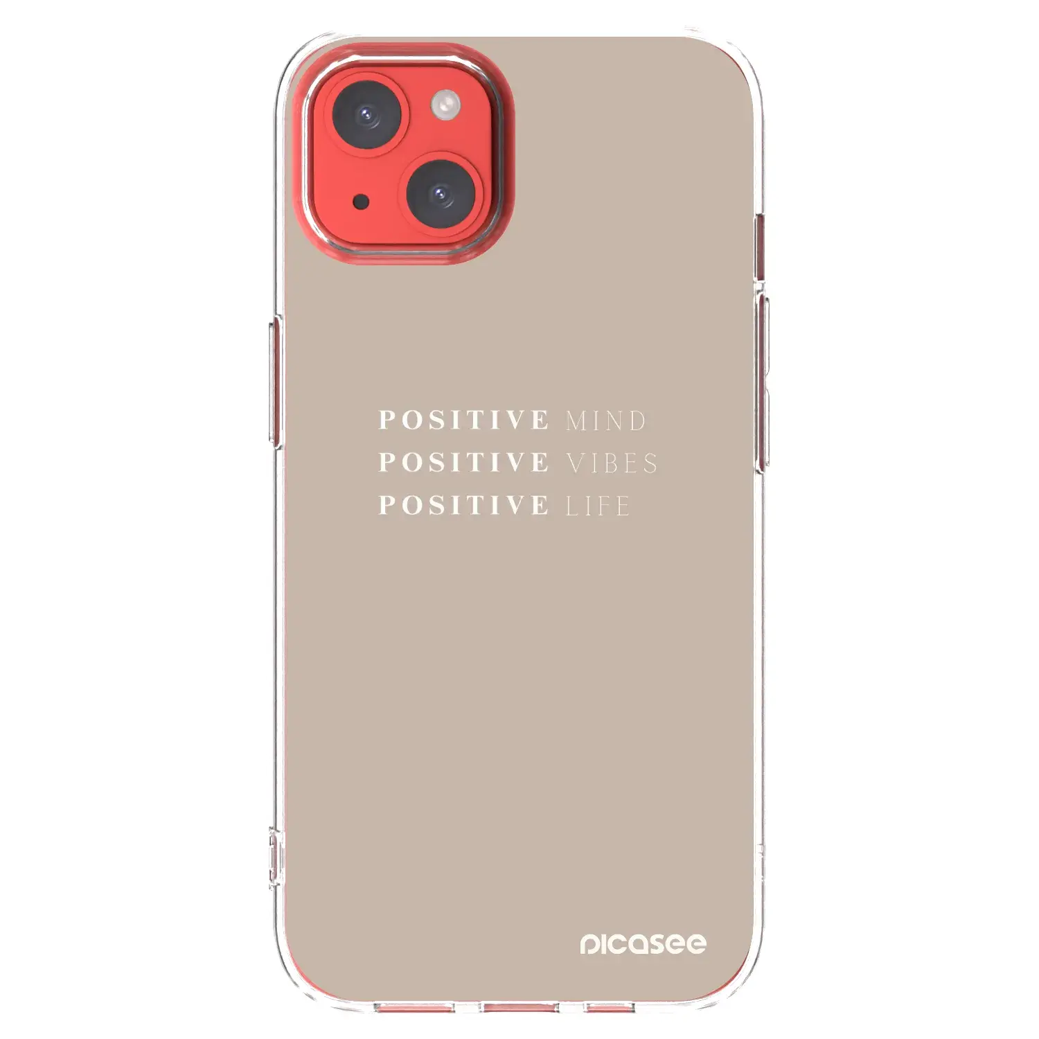 Silikonový průhledný obal pro Apple iPhone 13 - Positive Vibes