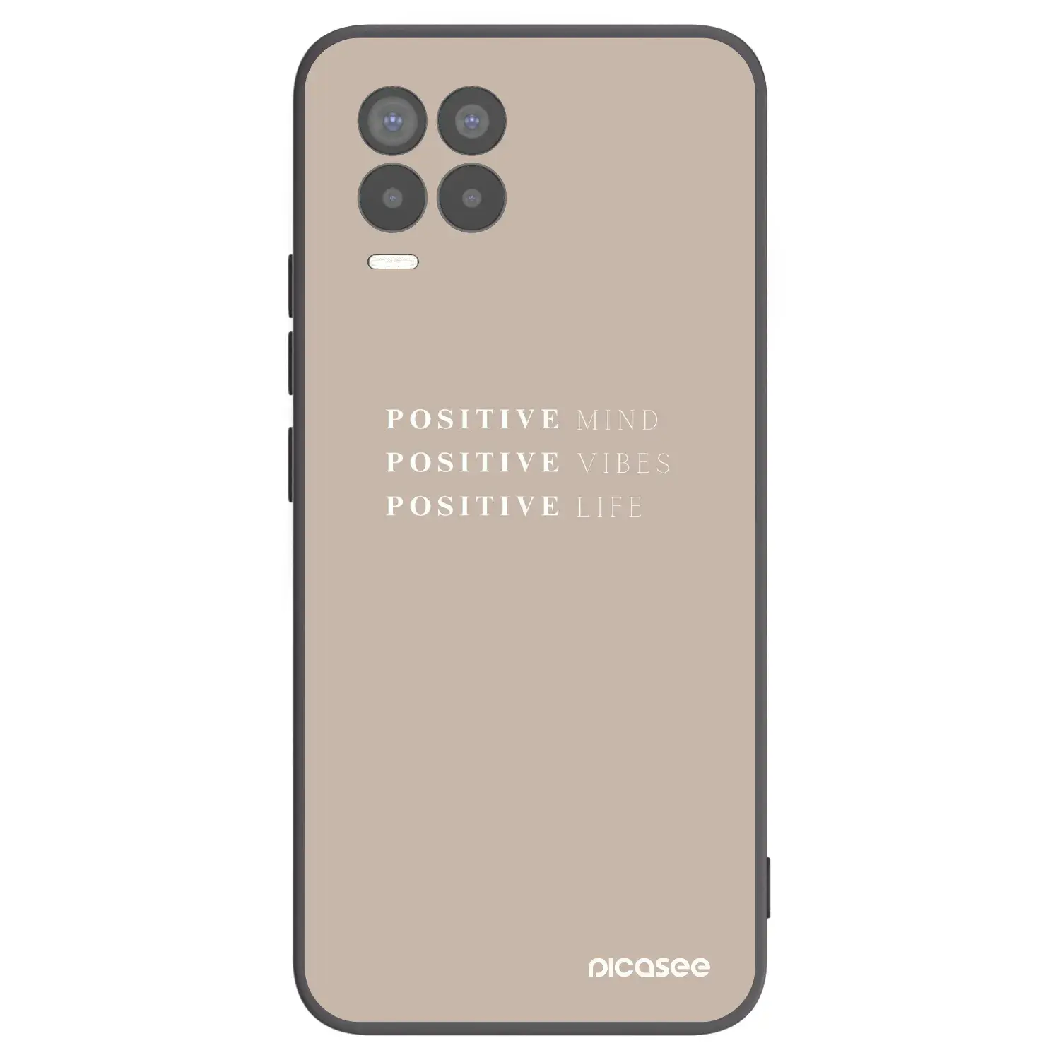 Silikonový černý obal pro Realme 8 Pro - Positive Vibes
