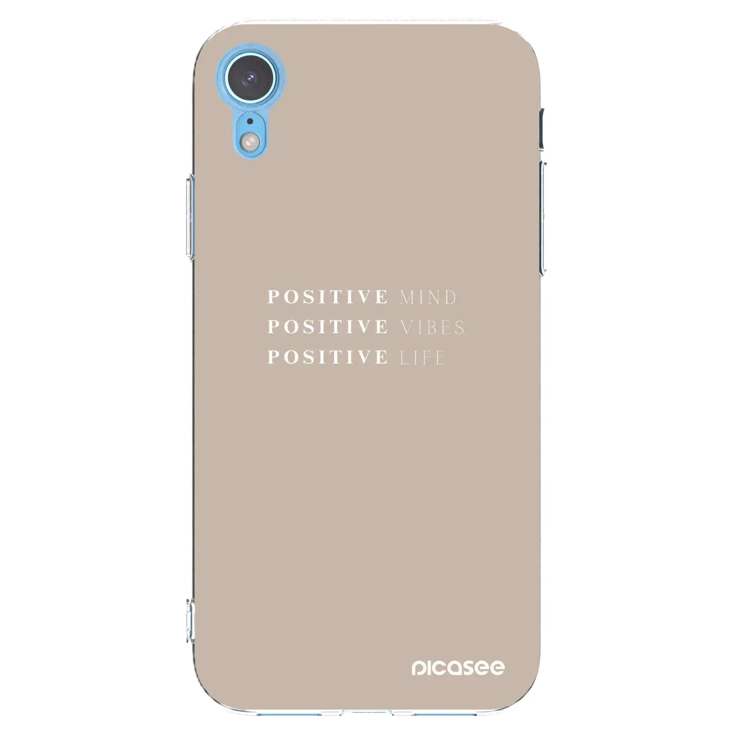 Silikonový průhledný obal pro Apple iPhone XR - Positive Vibes