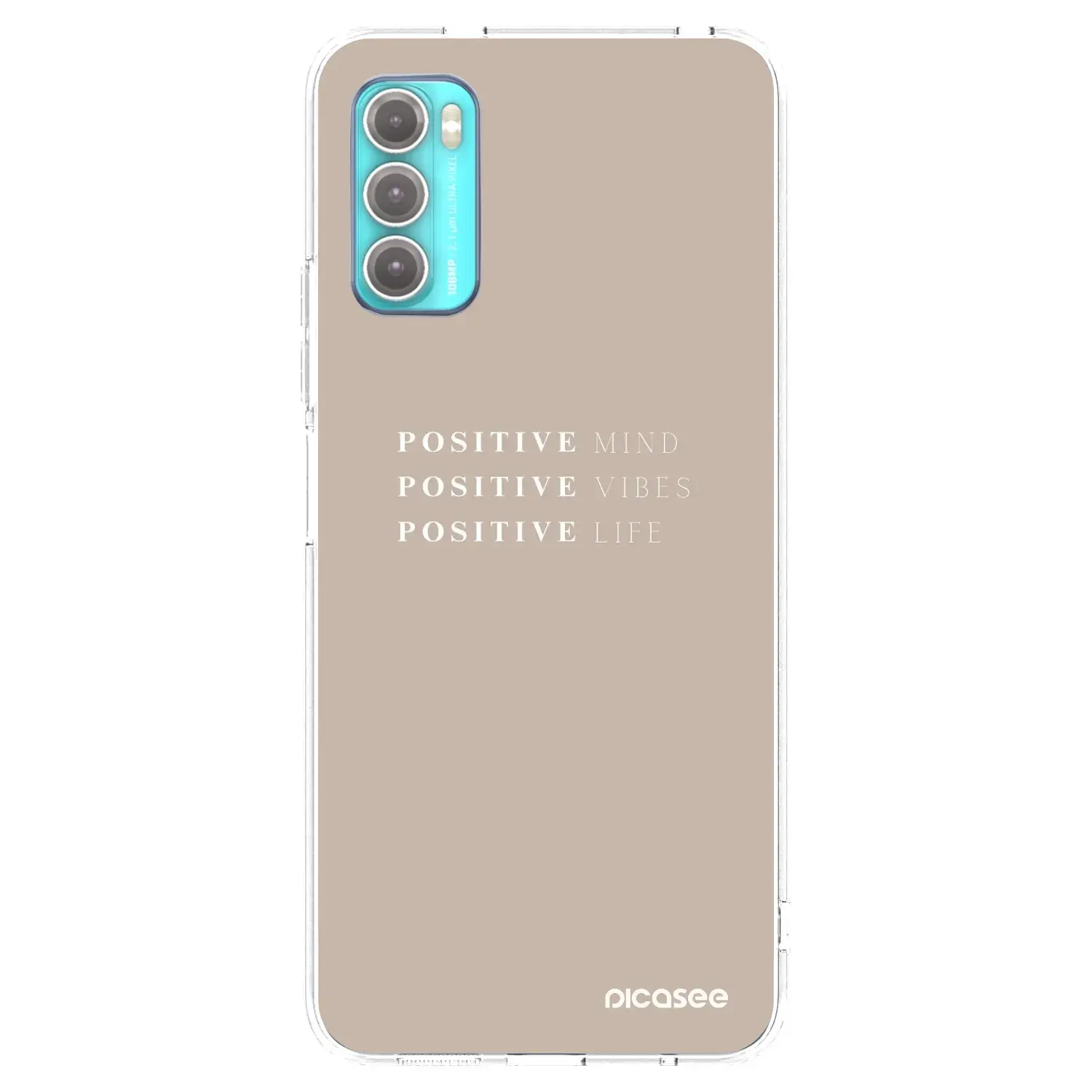 Silikonový průhledný obal pro Motorola Moto G60 - Positive Vibes