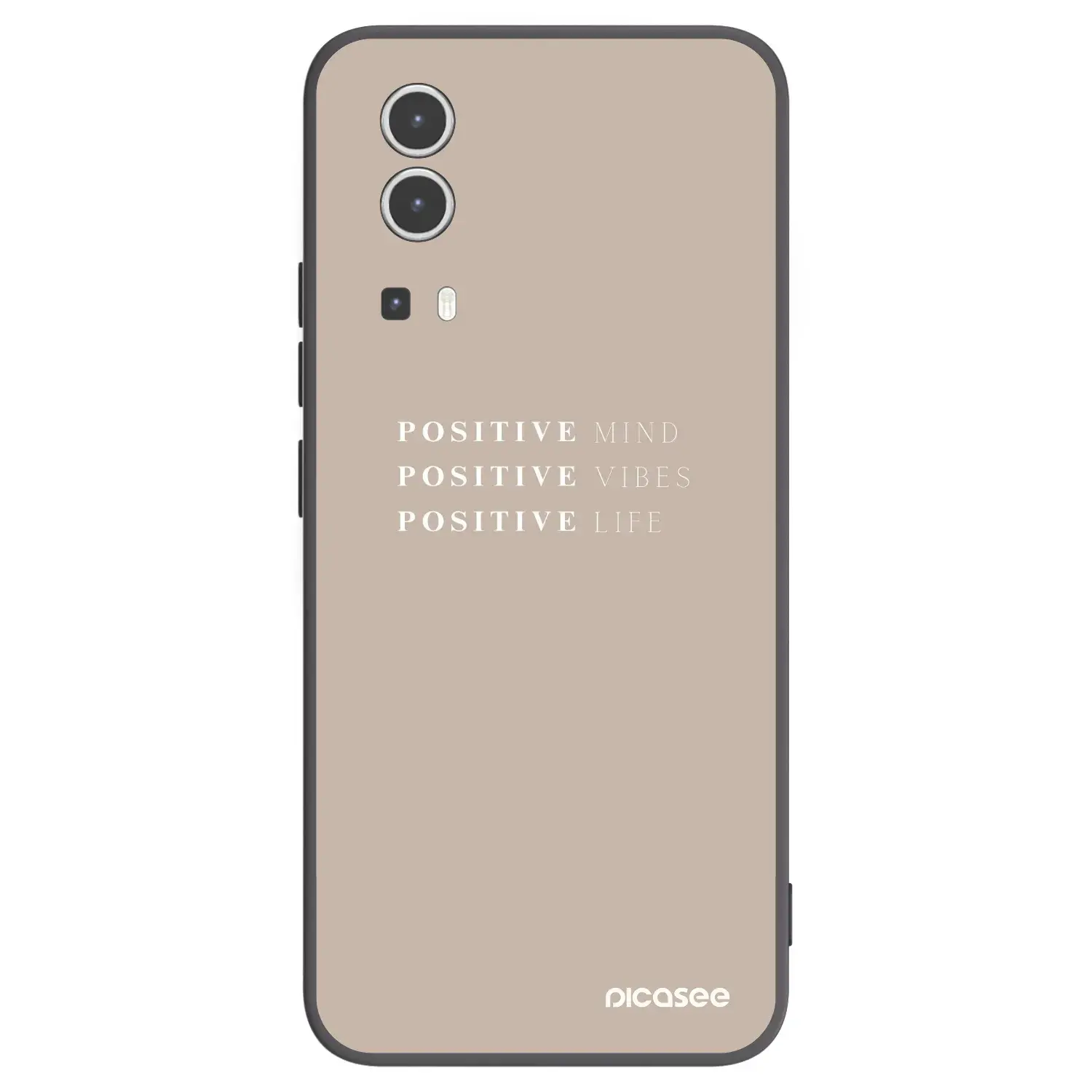 Silikonový černý obal pro Vivo Y72 5G - Positive Vibes