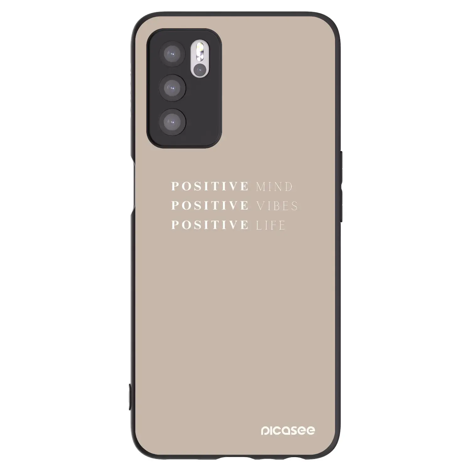 Silikonový černý obal pro OPPO A16 - Positive Vibes