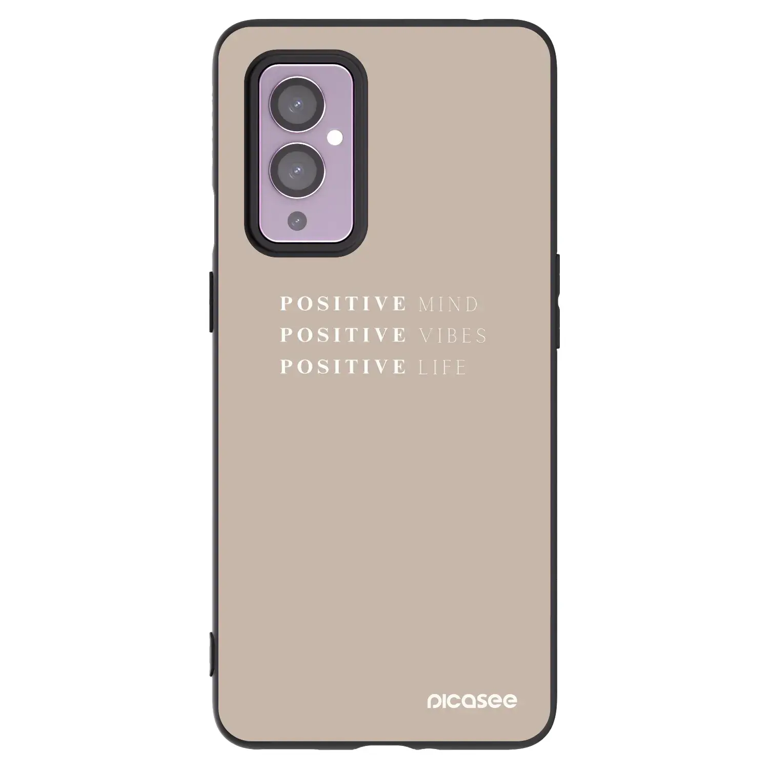 Silikonový černý obal pro OnePlus 9 - Positive Vibes