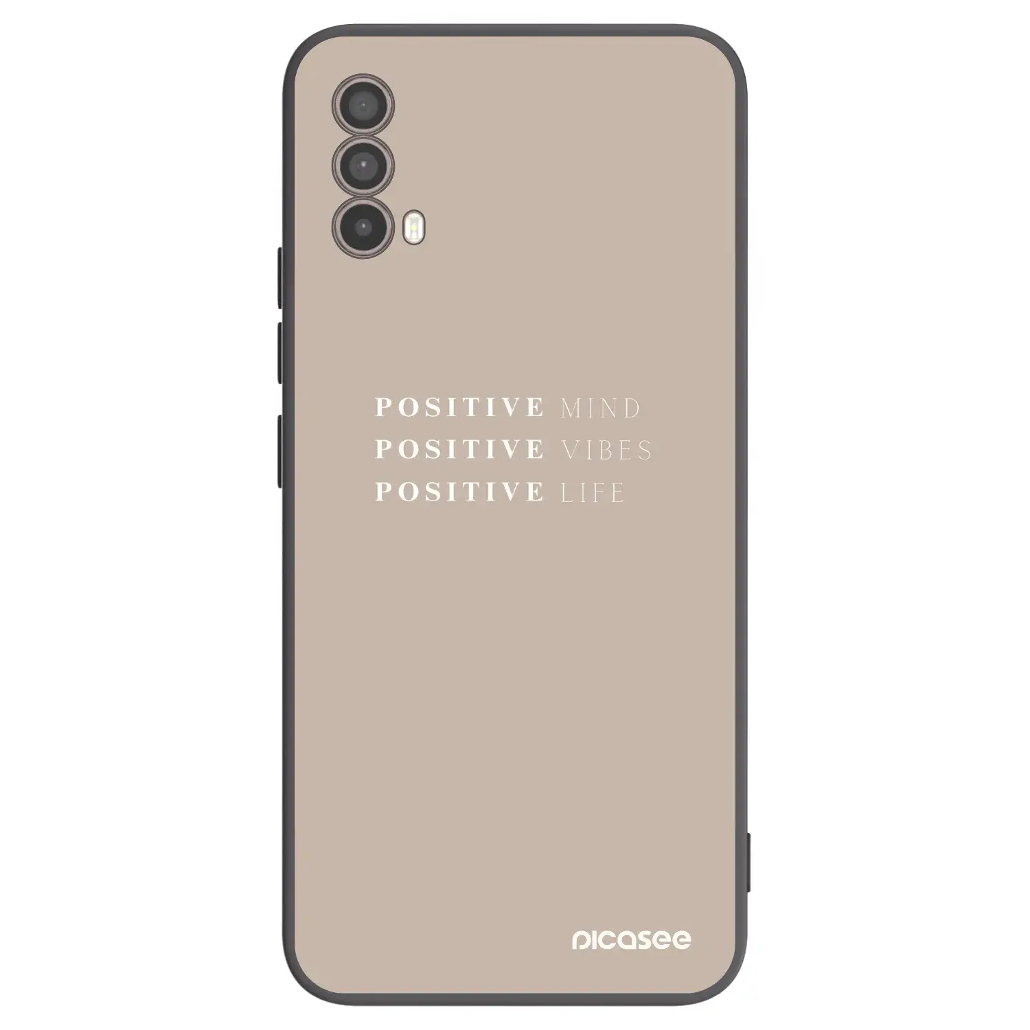 Silikonový černý obal pro Motorola Moto E40 - Positive Vibes