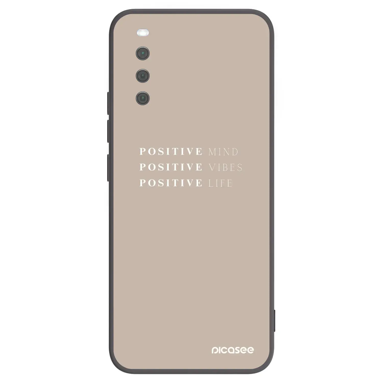 Silikonový černý obal pro Sony Xperia 10 III - Positive Vibes