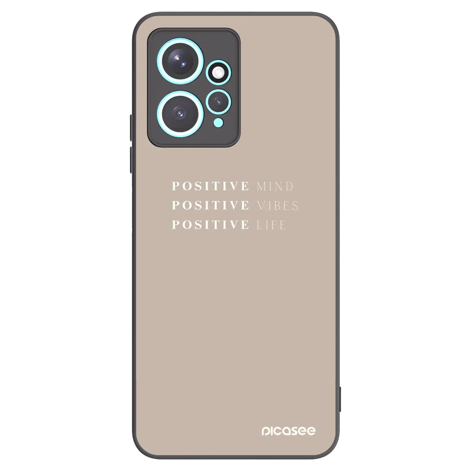 Silikonový černý obal pro Xiaomi Redmi Note 12 4G - Positive Vibes