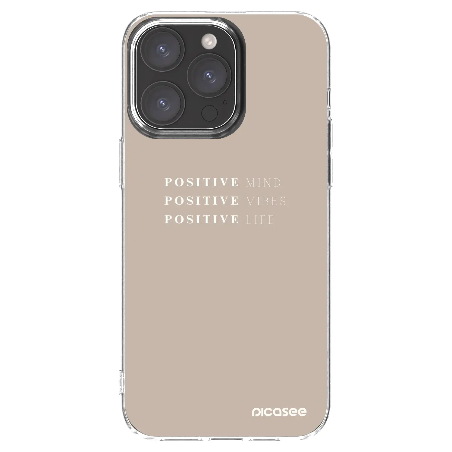 Silikonový průhledný obal pro Apple iPhone 15 Pro Max - Positive Vibes