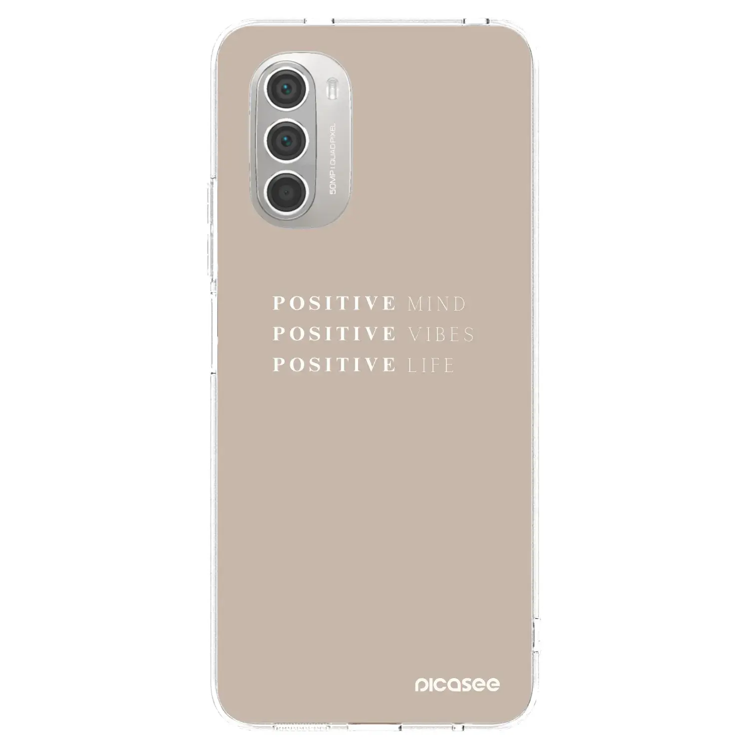 Silikonový průhledný obal pro Motorola Moto G51 - Positive Vibes